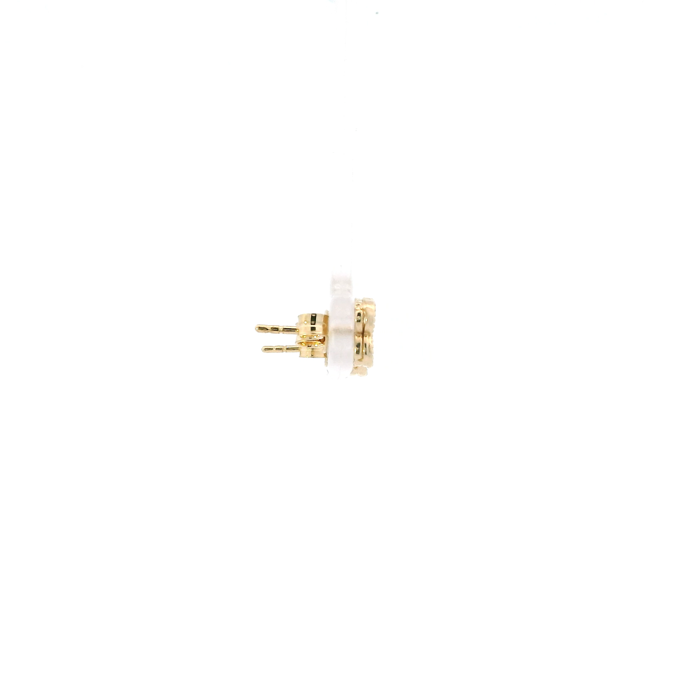 14K Yellow Gold Clover Stud Earrings