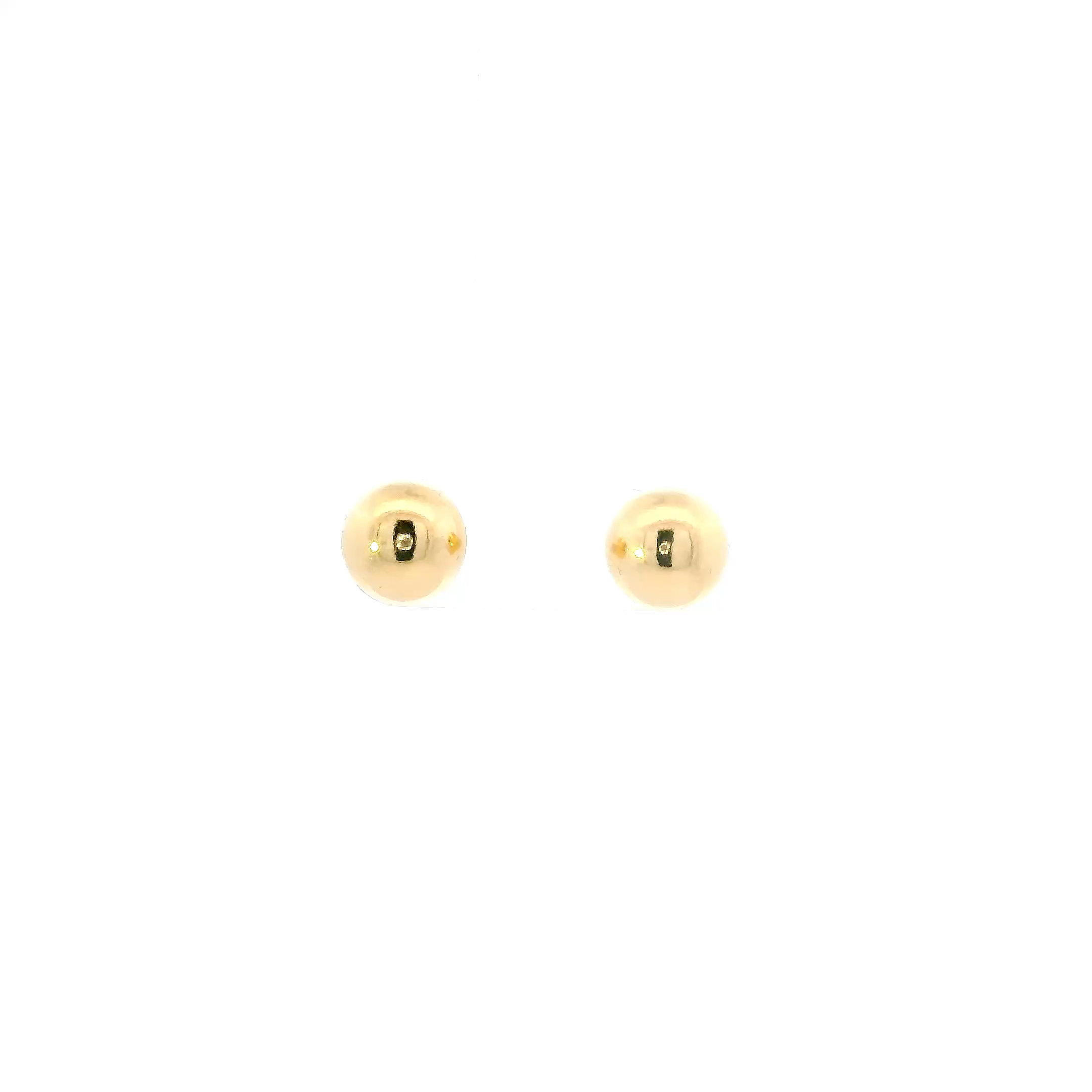 18K Yellow Gold Ball Stud Earrings