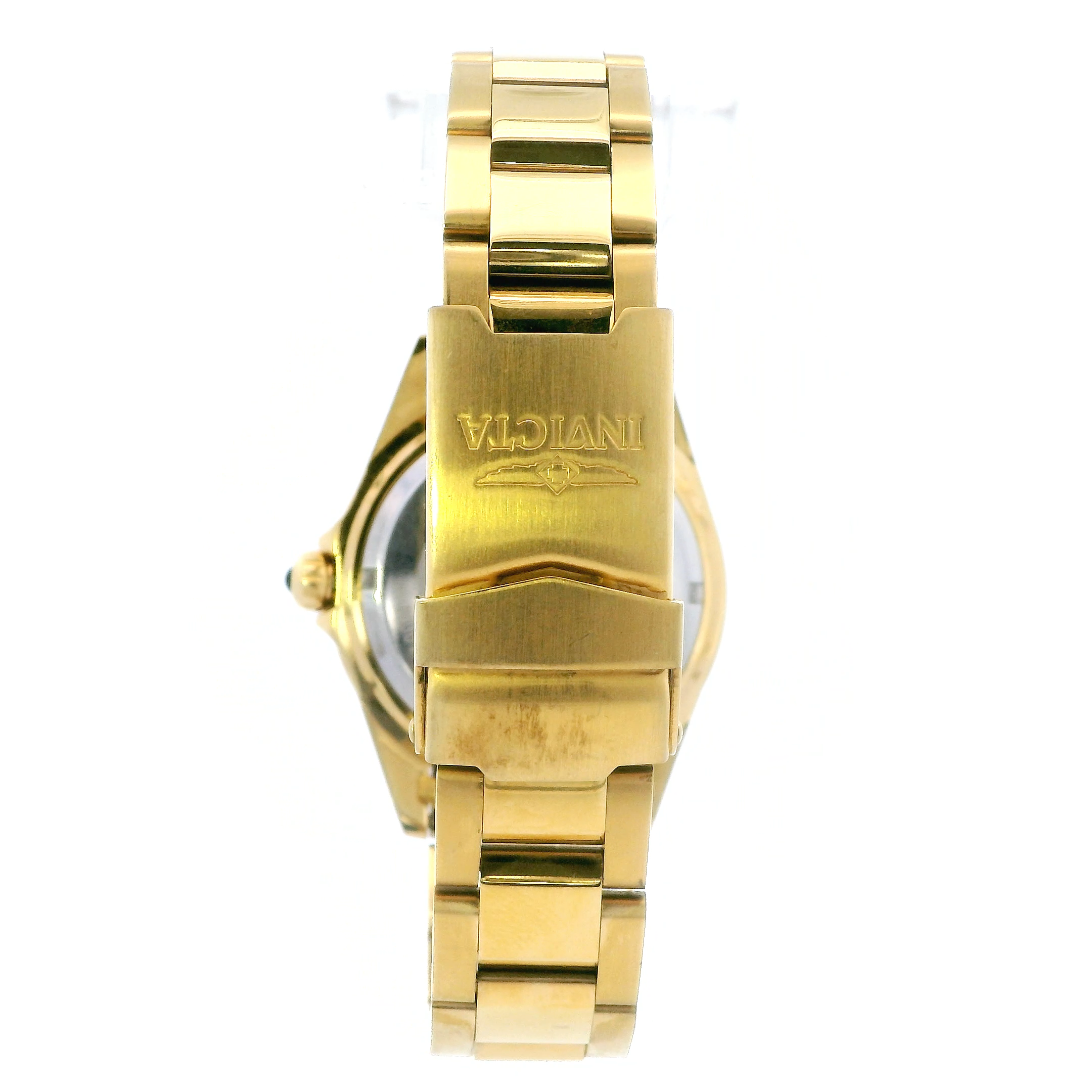 Invicta Angel Gold Tone Cz Bezel Mens Wristwatch - 28452