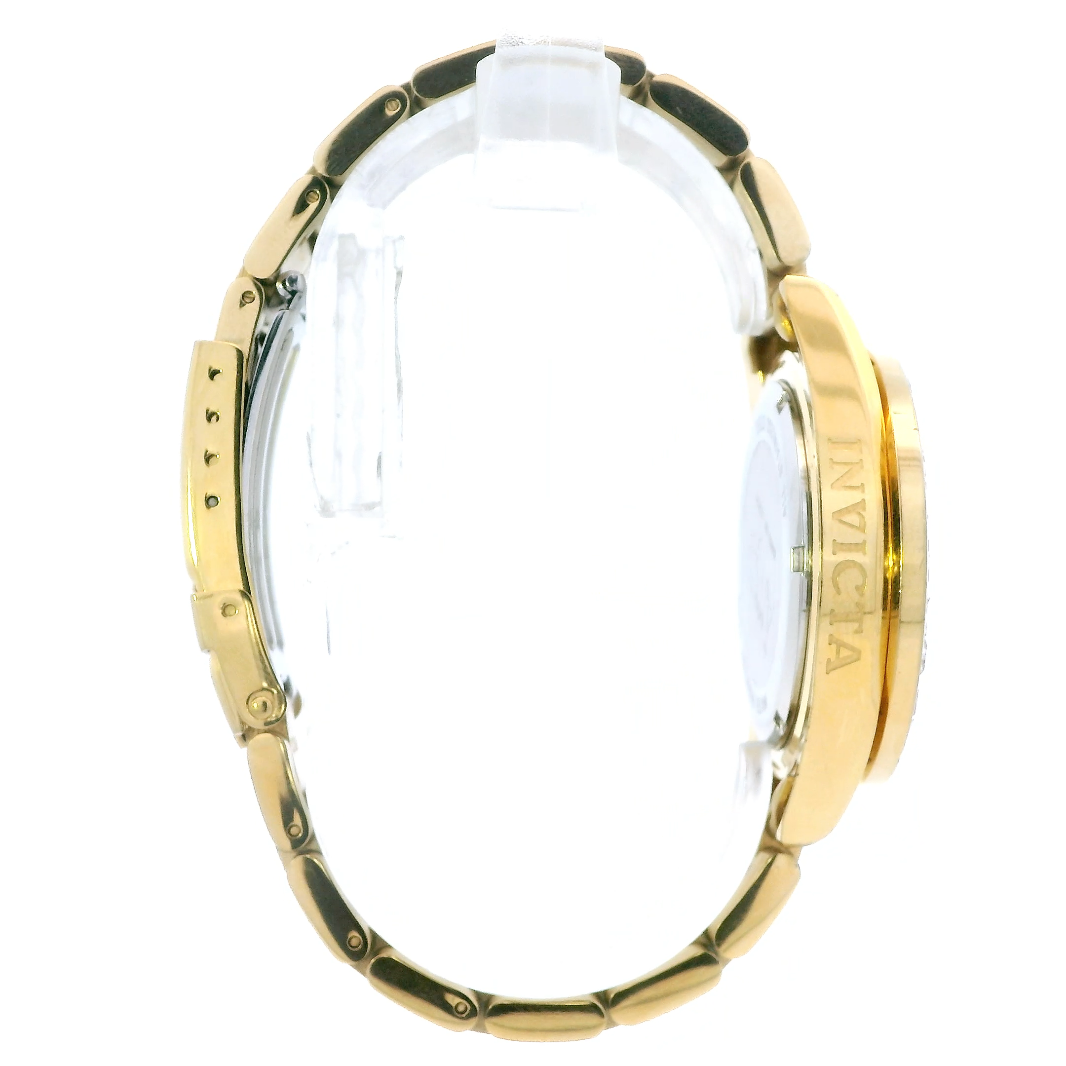 Invicta Angel Gold Tone Cz Bezel Mens Wristwatch - 28452