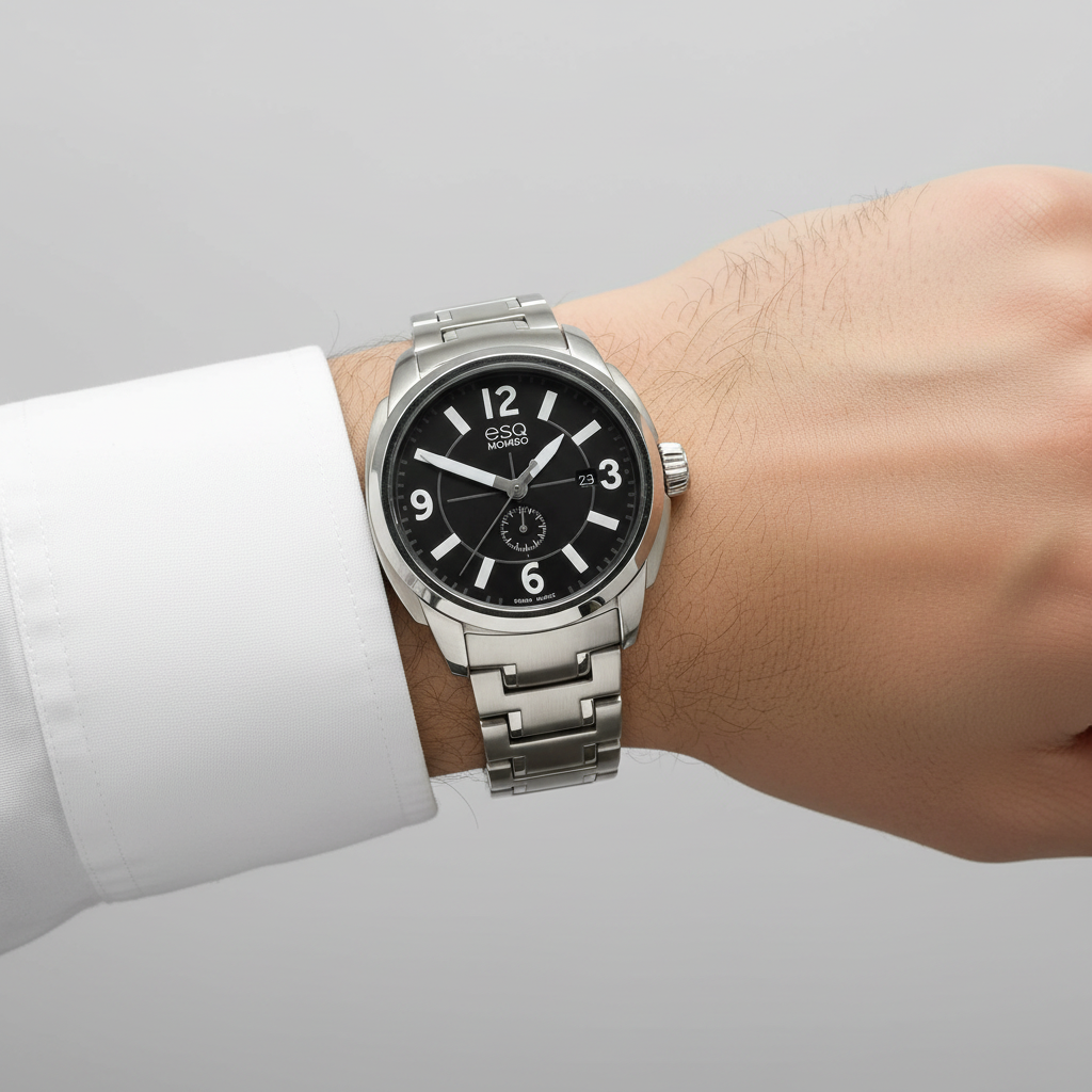 Movado ESQ Excel Swiss Movement Stainless Steel Mens Wristwatch - 42.1.14.5635