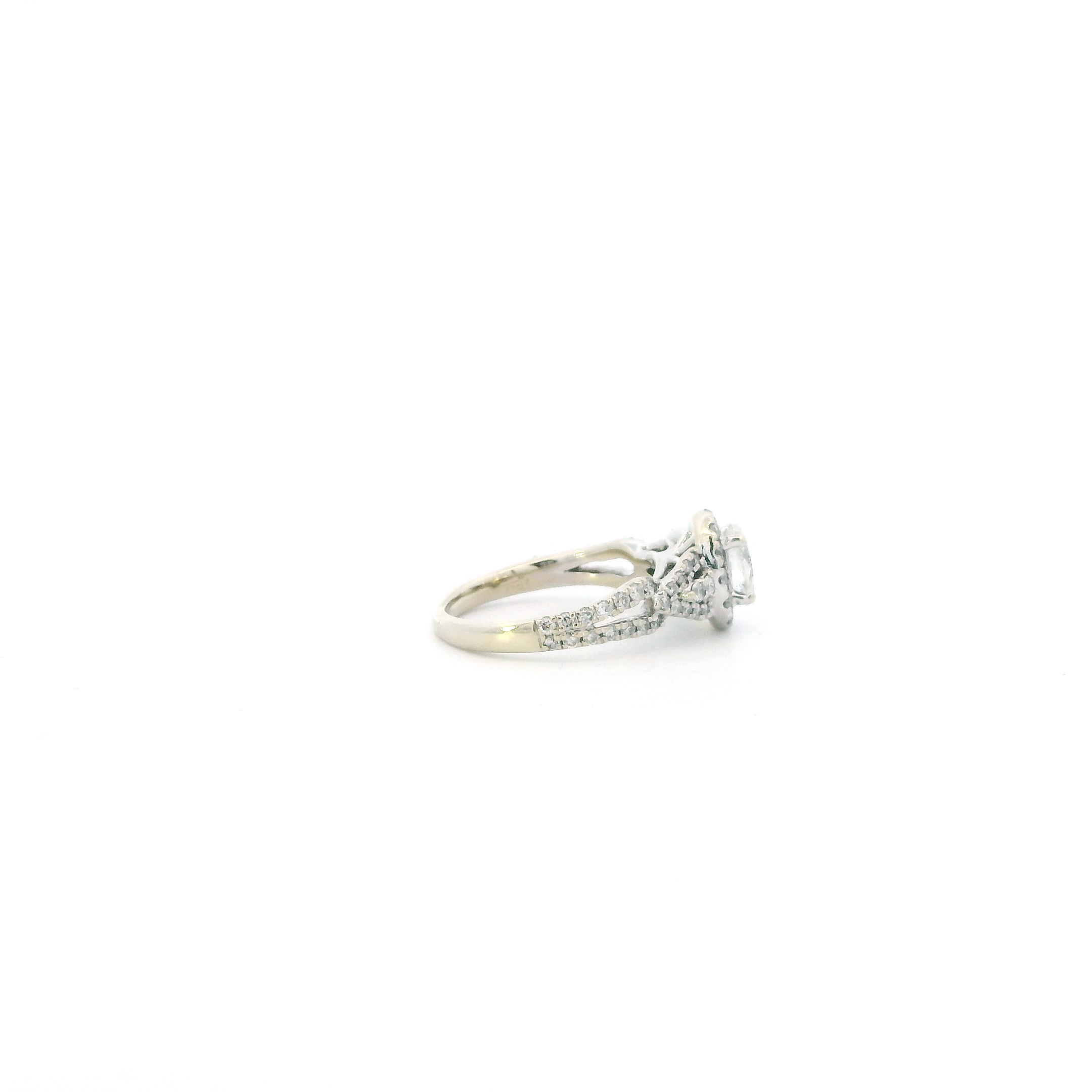 14K White Gold Diamond Womens Ring - 1.04ct