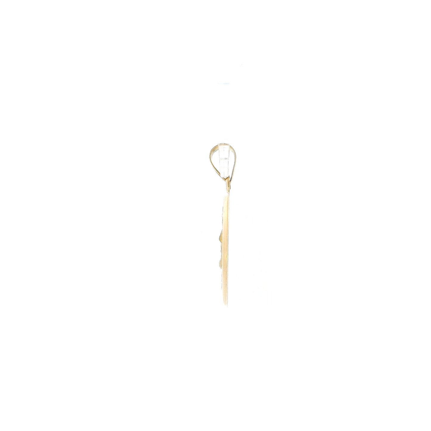14K Yellow Gold Diamond Cut Jesus Face Pendant