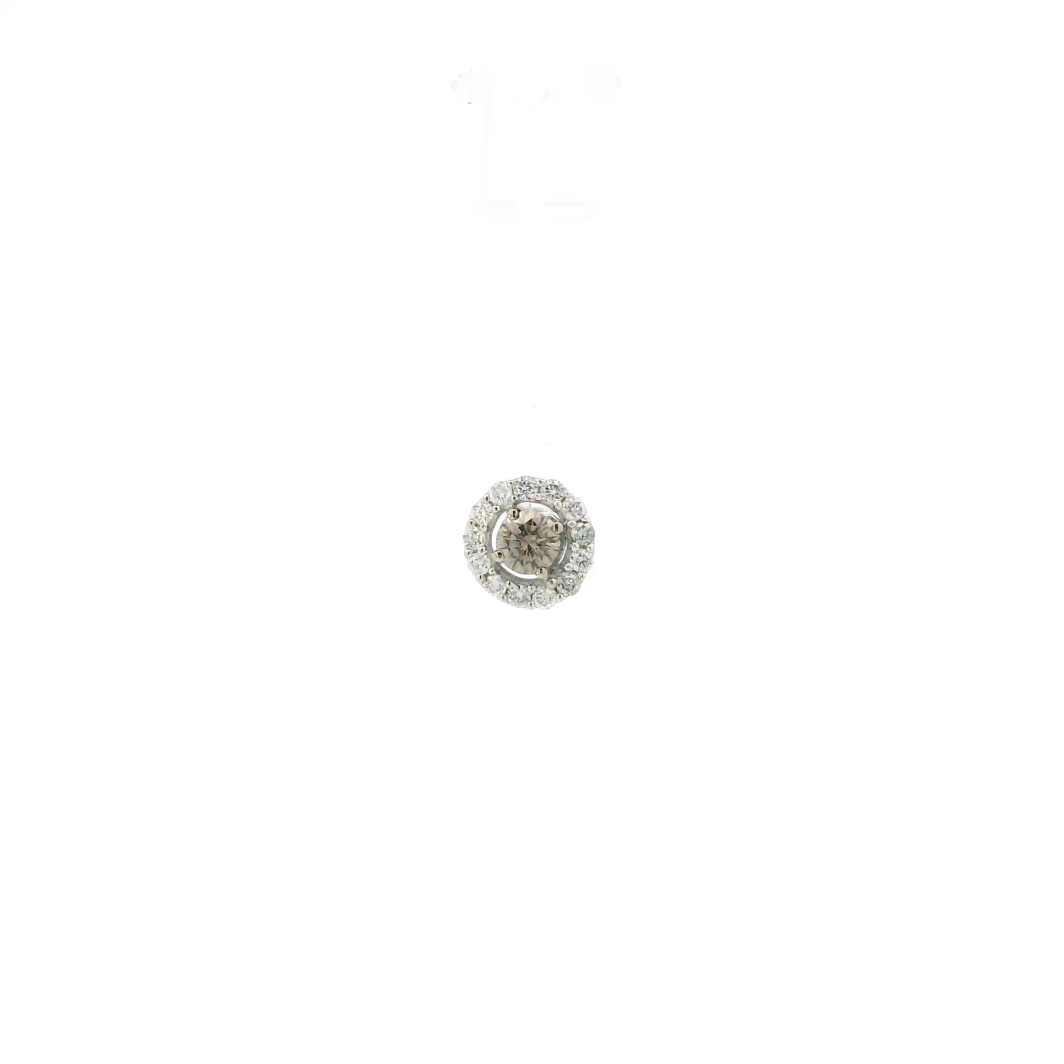 14K White Gold Diamond Halo Le Vian Pendant - 0.34ct