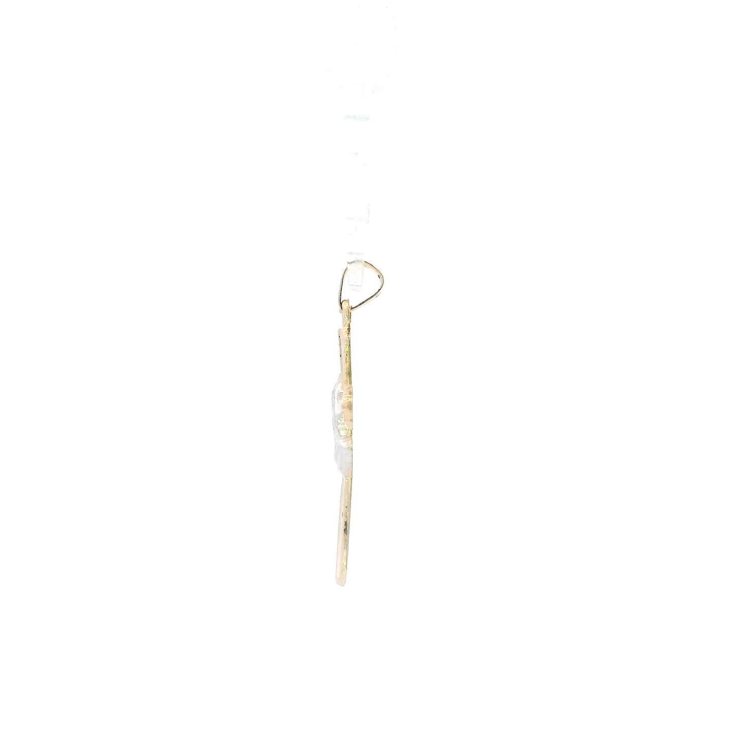 14K Yellow & White Gold Praying Hands Cross Pendant