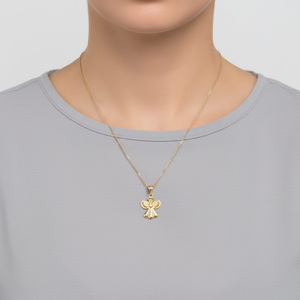 10K Yellow Gold Angel Pendant