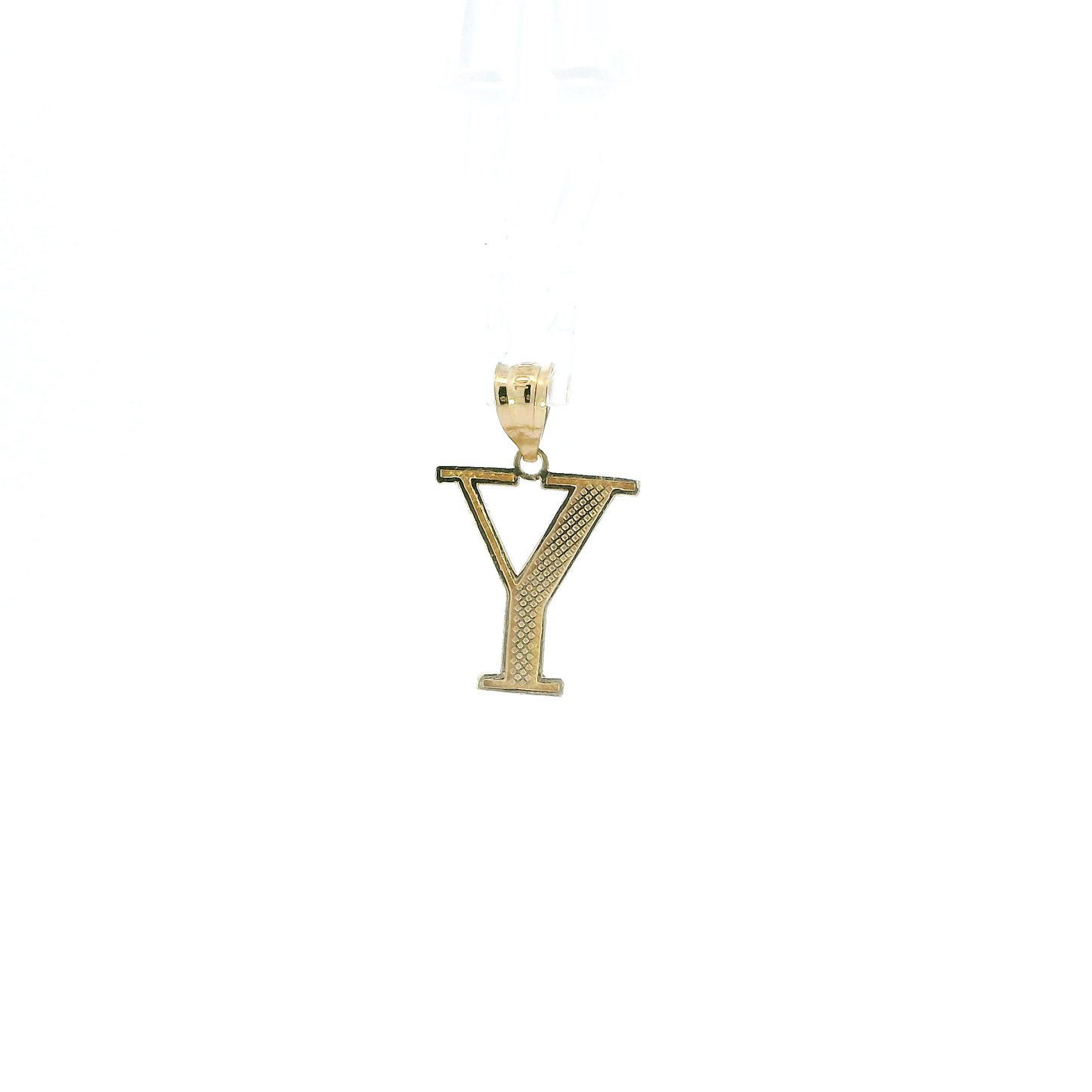 10K Yellow Gold Letter "Y" Nugget Pendant