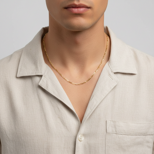 14K Yellow Gold 19.5" Figaro Chain