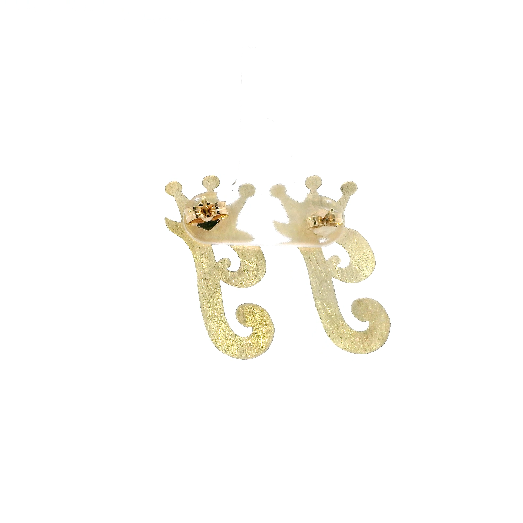 10K Yellow Gold Diamond Cut Letter 