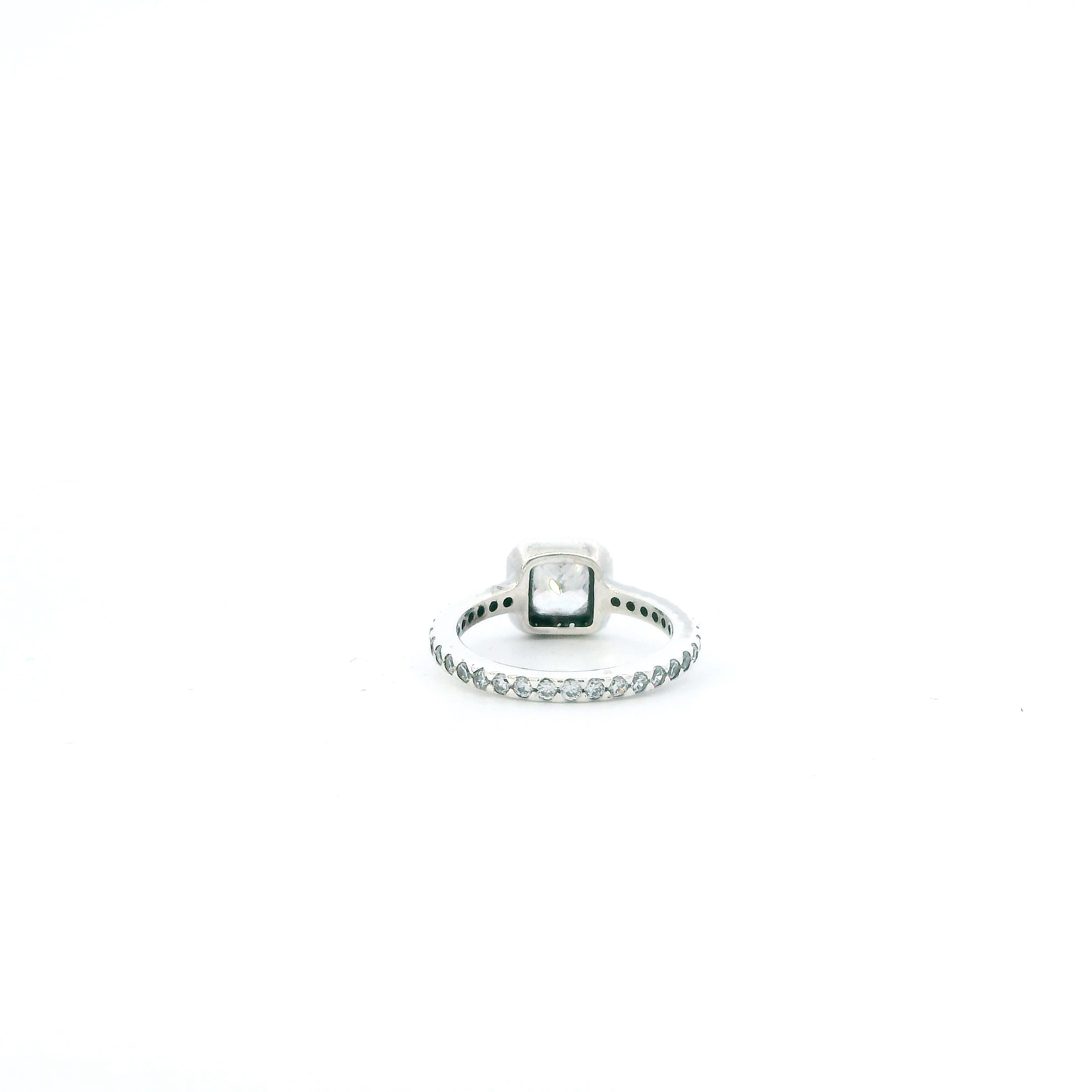 Pandora Sterling Silver Timeless Square Sparkle Halo Womens Ring