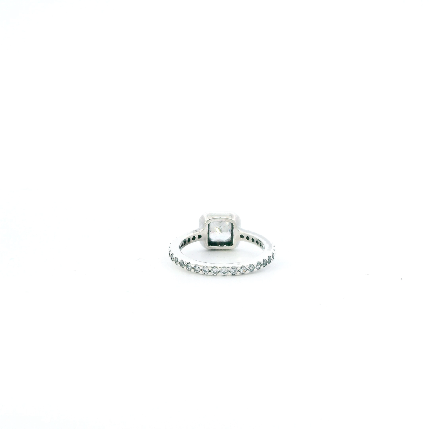 Pandora Sterling Silver Timeless Square Sparkle Halo Womens Ring
