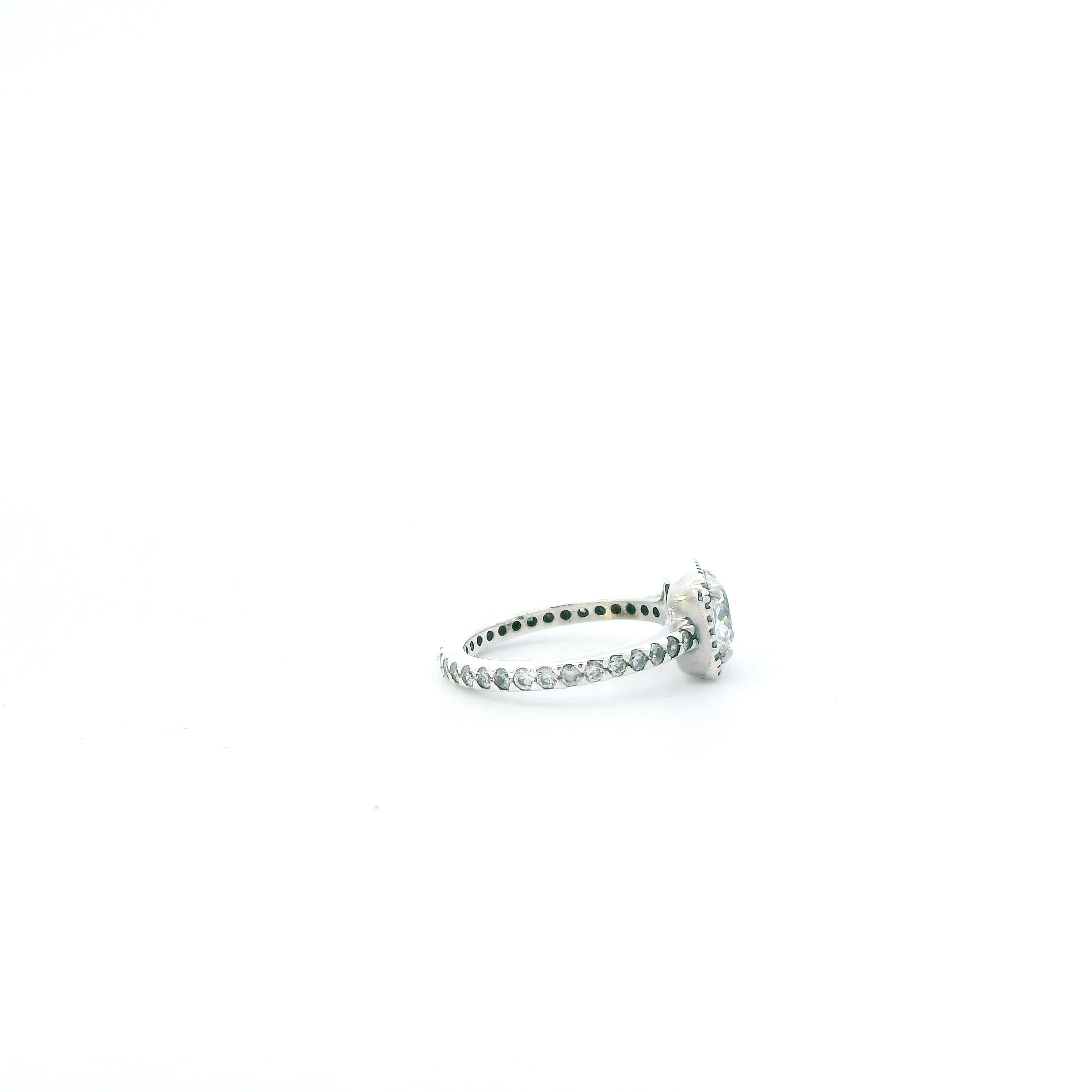 Pandora Sterling Silver Timeless Square Sparkle Halo Womens Ring