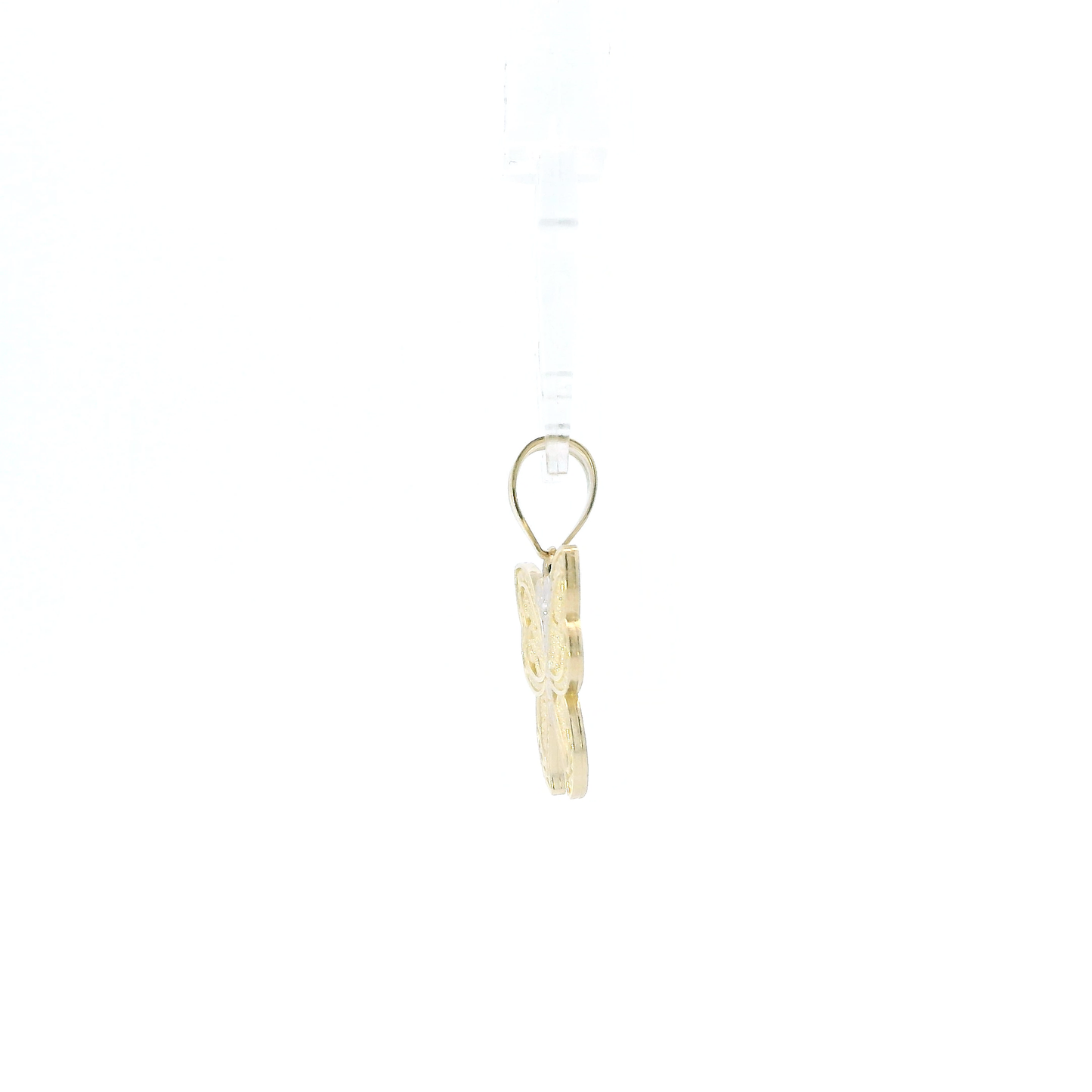 14K Yellow & White Gold Filigree Butterfly Pendant