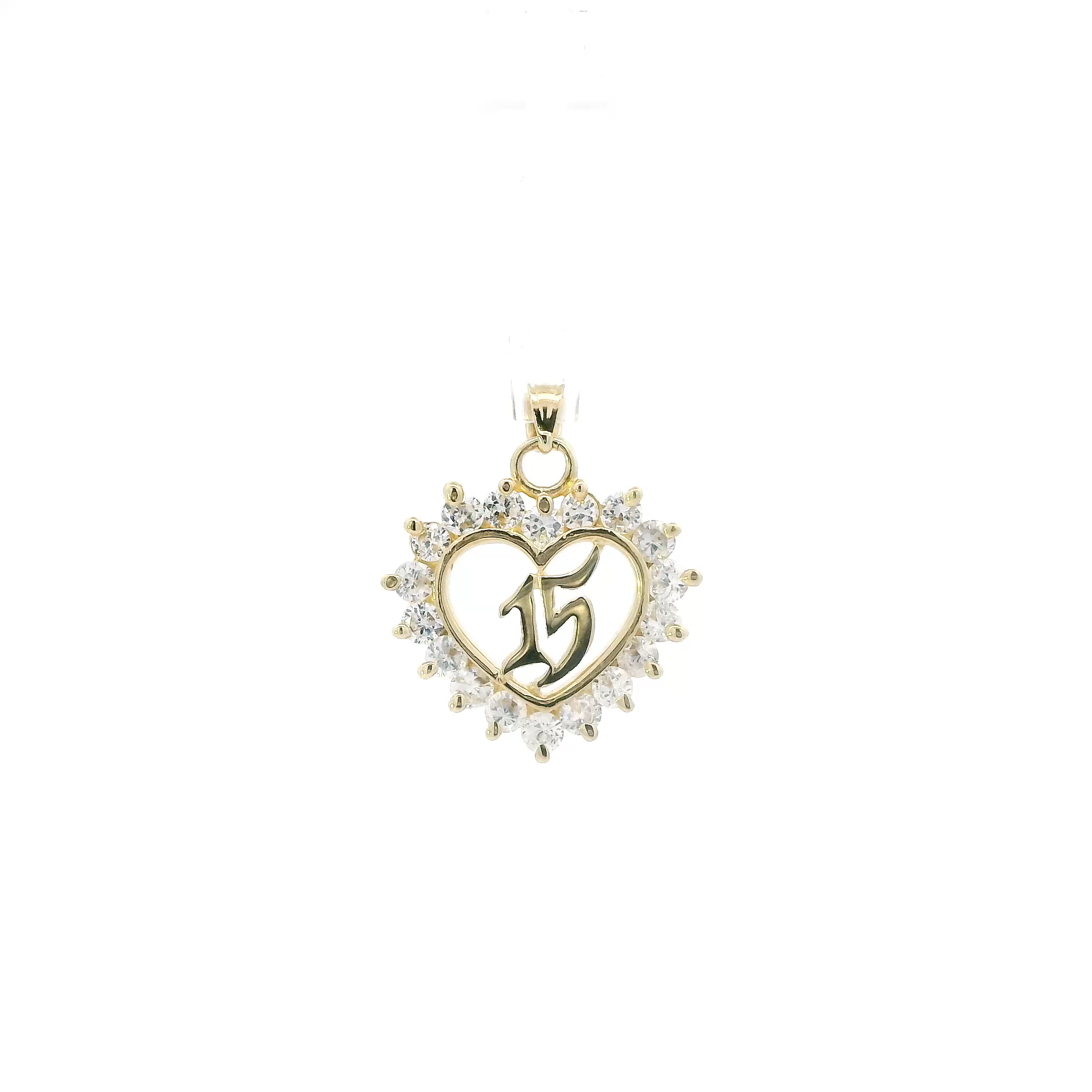 14K Yellow Gold CZ 