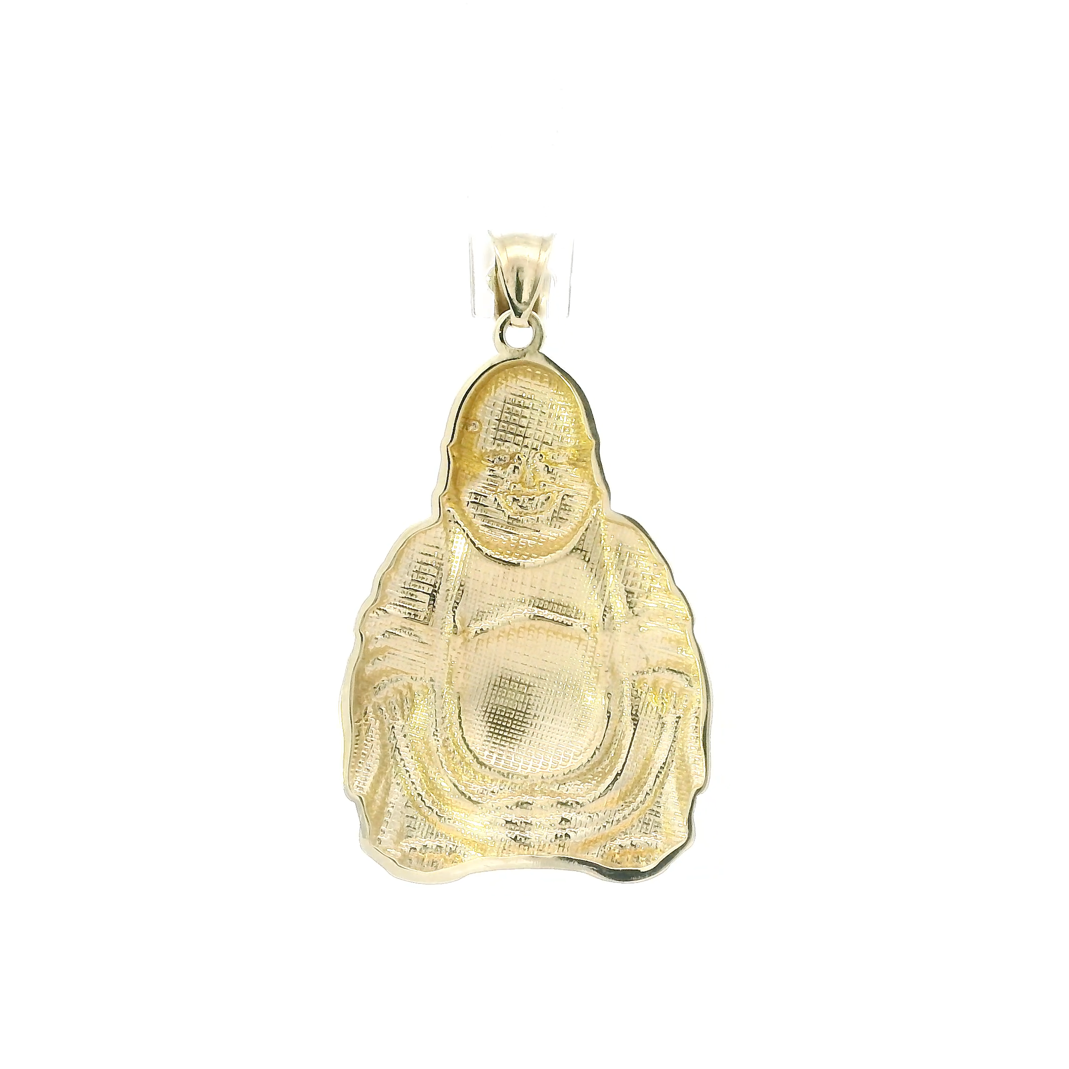 10K Yellow & White Gold Buddha Pendant
