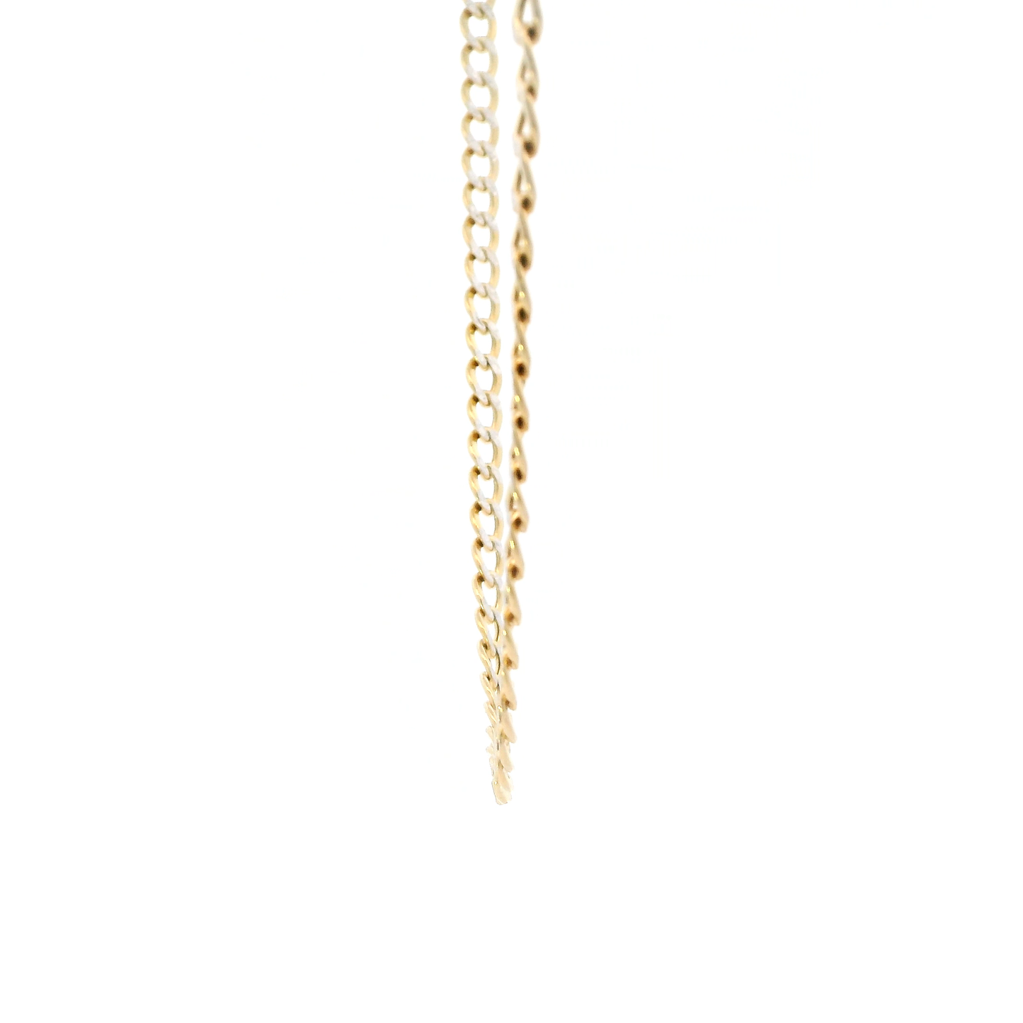 14K Yellow Gold 22" Diamond Cut Curb Chain