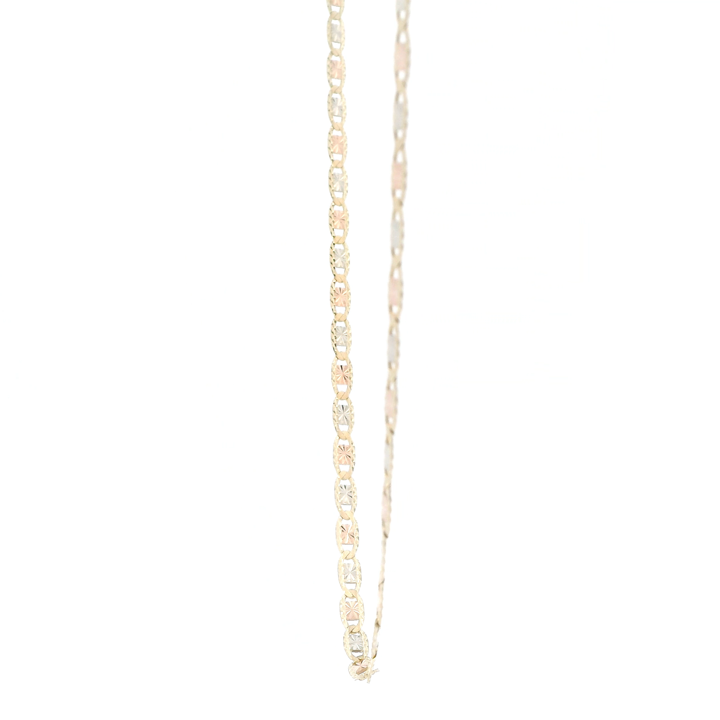 14K Tri Color Gold 23.5" Mariner Chain