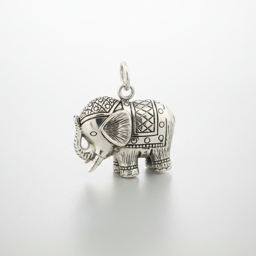 Sterling Silver Elephant Pendant