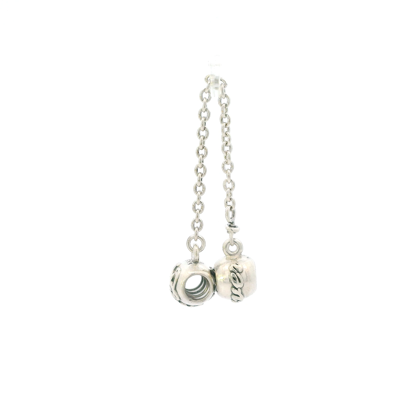 Pandora Silver "Forever Family" Bracelet Safty Chain Charm