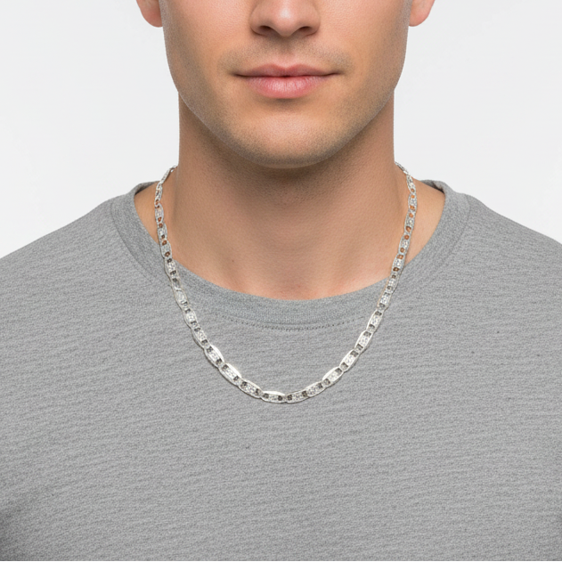 Sterling Silver 22" Mariner Link Chain