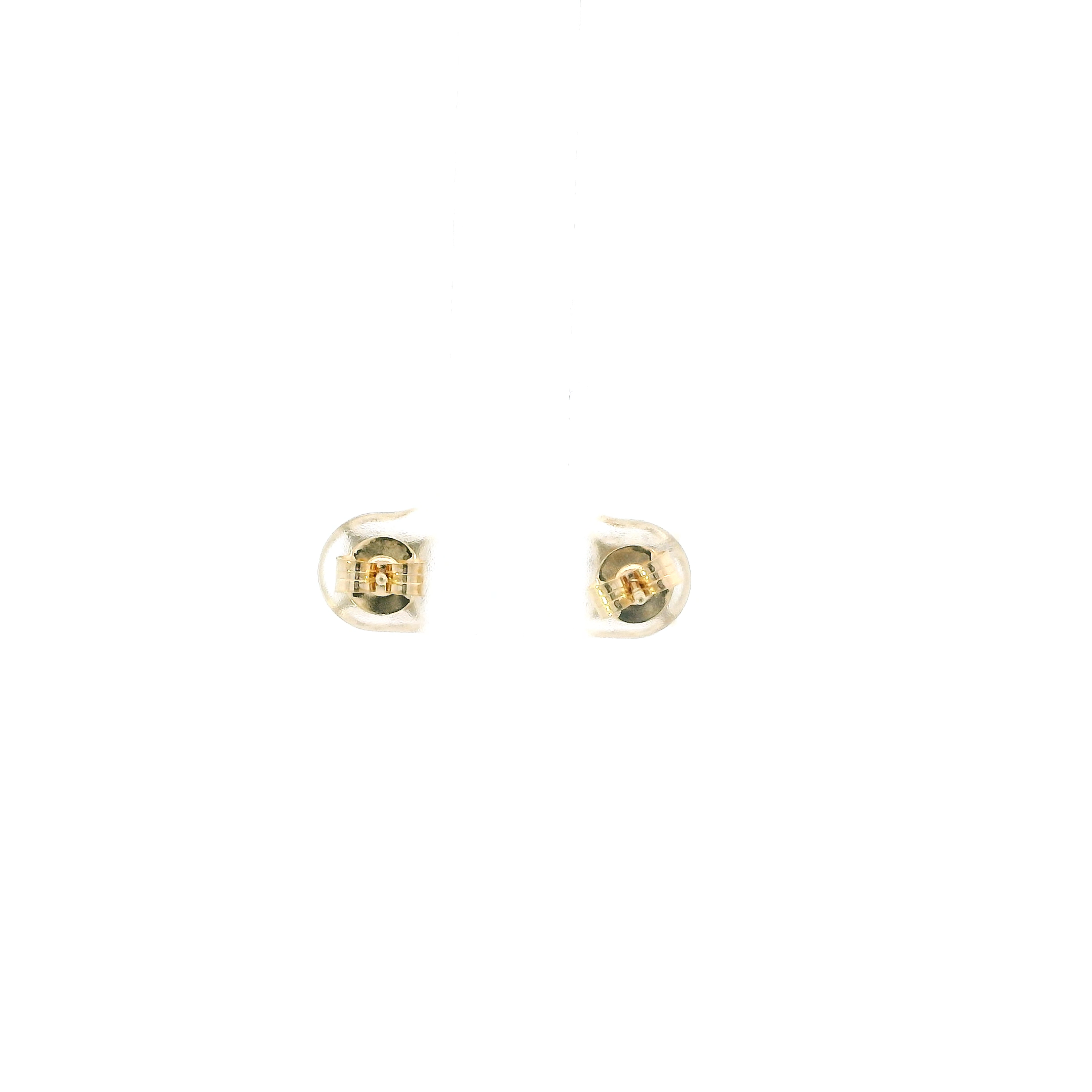 14K Yellow & White Gold Diamond Square Earrings - 0.27ct