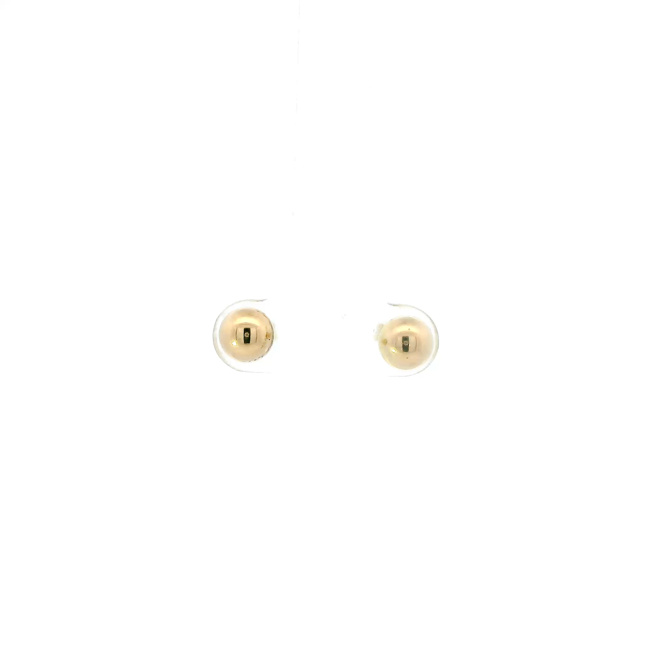 14K Yellow Gold Round Ball Stud Earrings