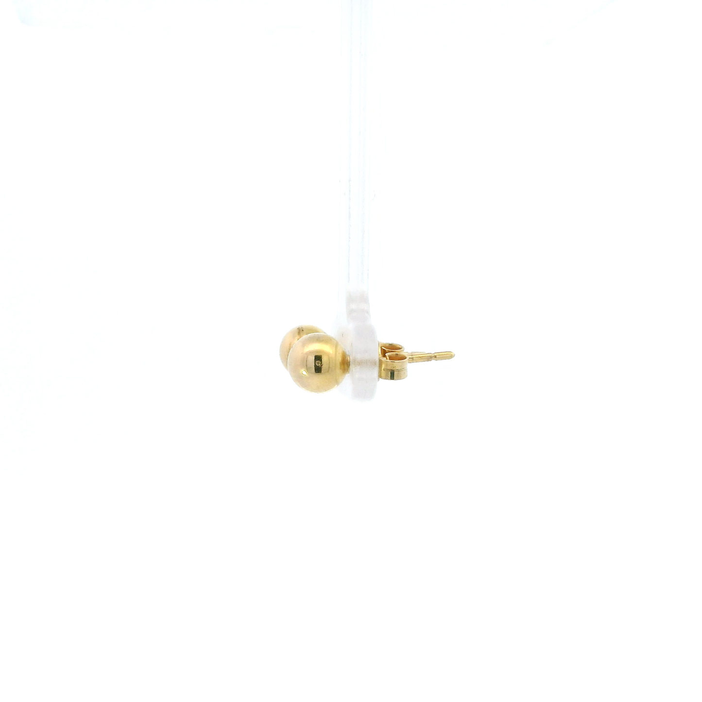 14K Yellow Gold Round Ball Stud Earrings