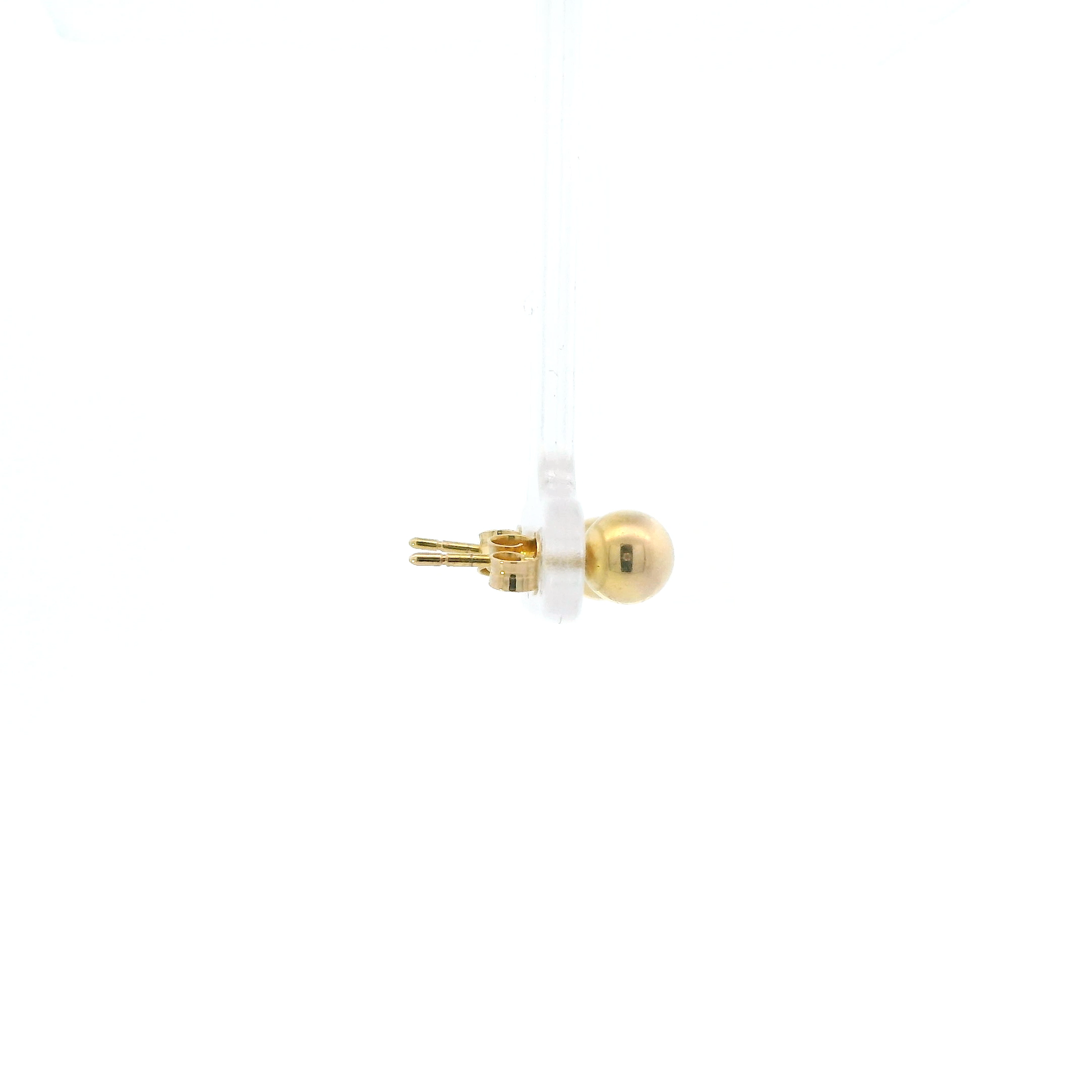 14K Yellow Gold Round Ball Stud Earrings