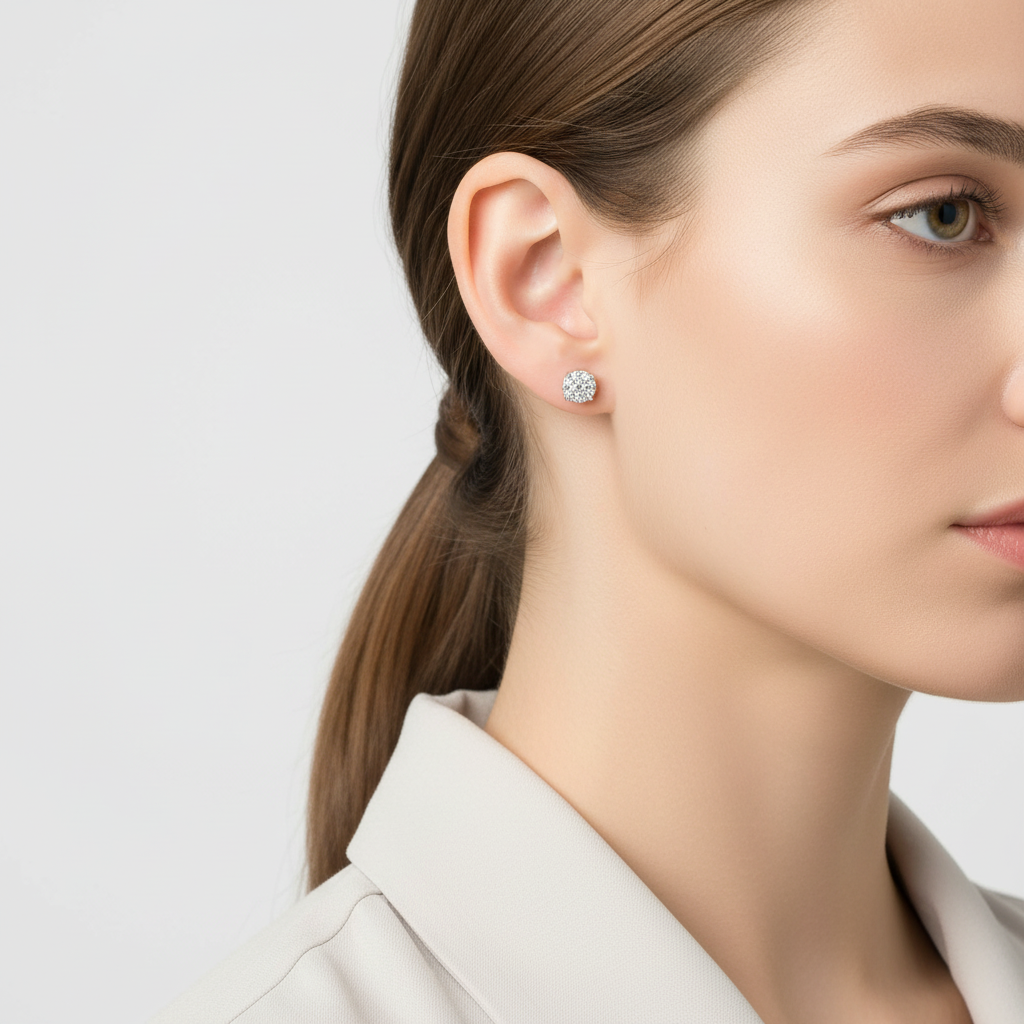 10K Yellow Gold Diamond Stud Earrings - 0.07ct