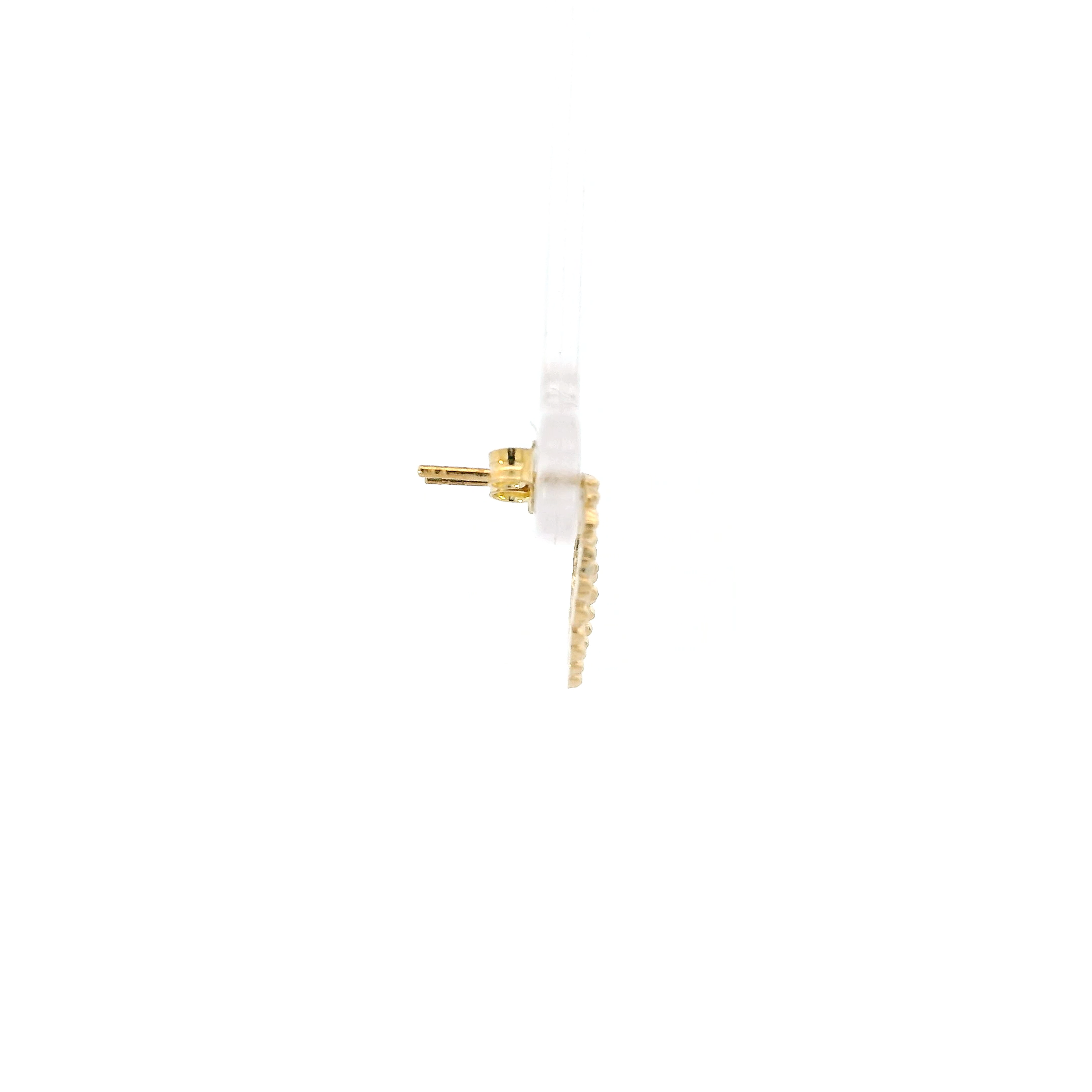10K Yellow Gold Rolex Heart Stud Earrings