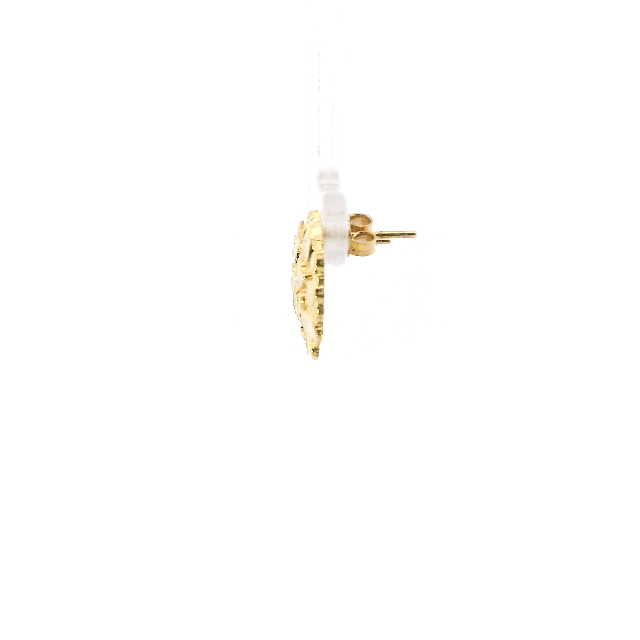 10K Yellow Gold Nugget Stud Earrings