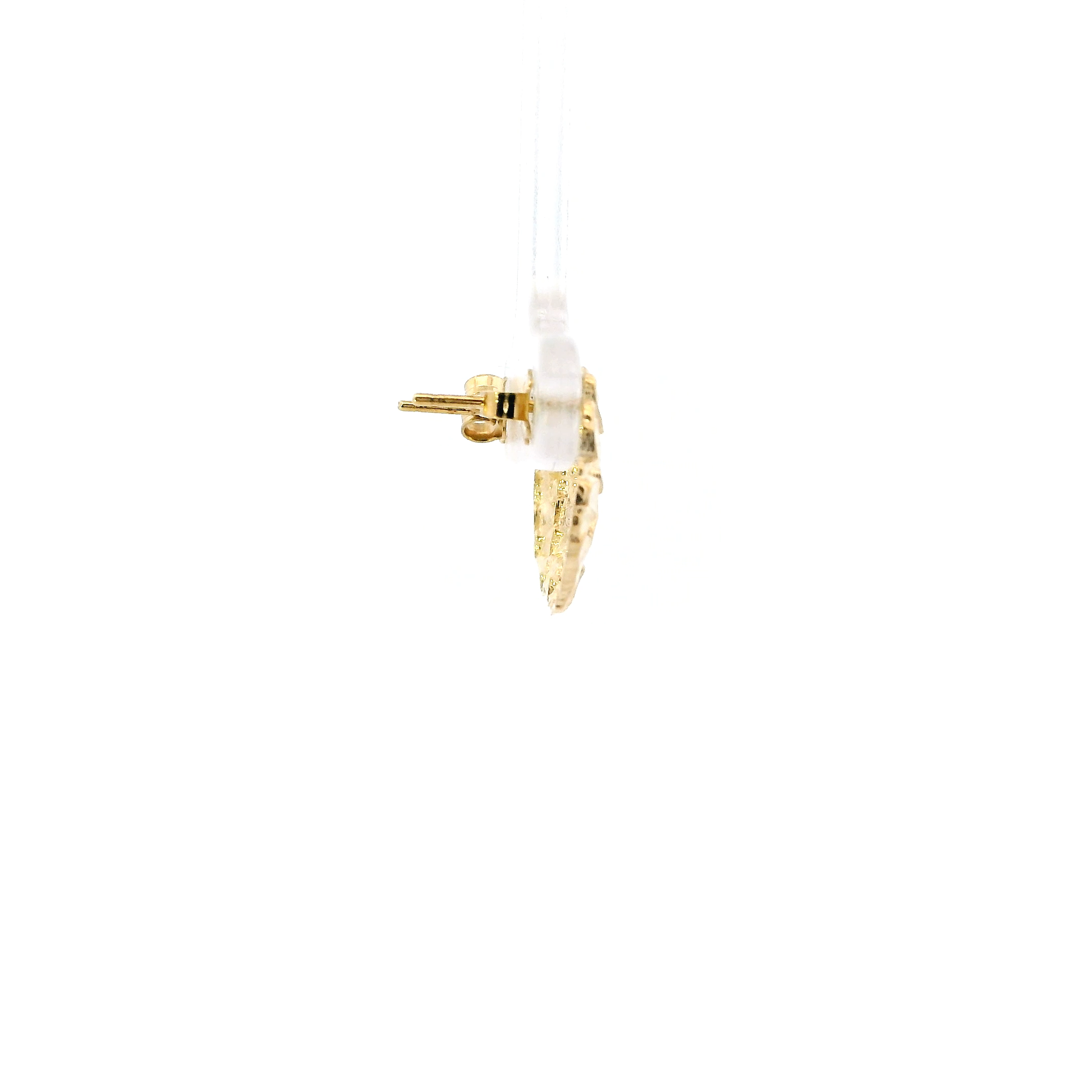 10K Yellow Gold Nugget Stud Earrings