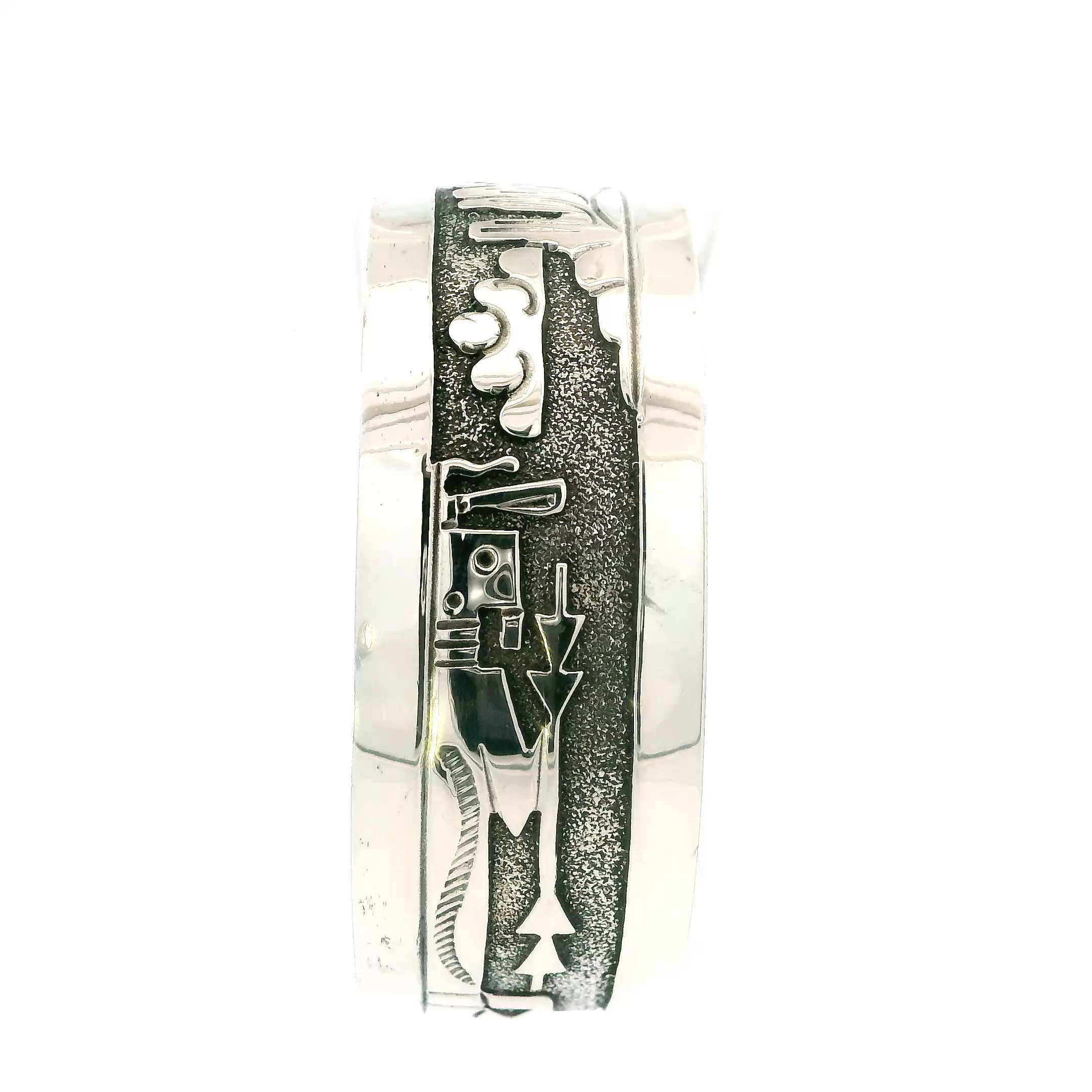 Sterling Silver Native American Storyteller Cuff Bracelet