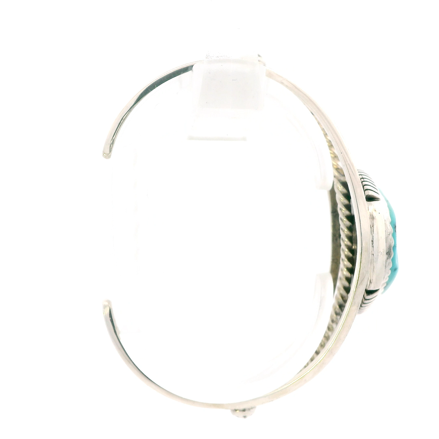 Sterling Silver Triangle Turquoise Bracelet Signed D. Gon