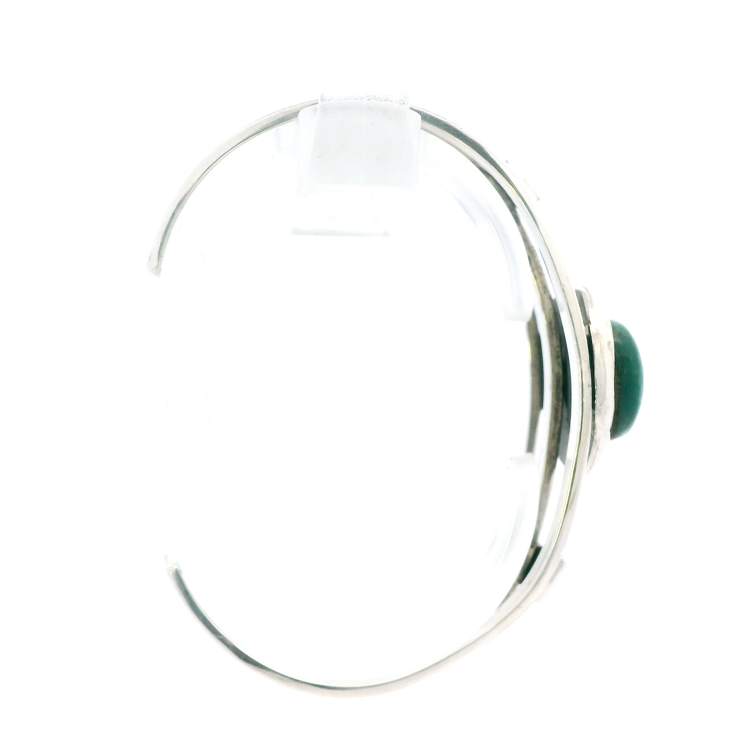 Sterling Silver Green Turquoise Bangle Cuff Bracelet