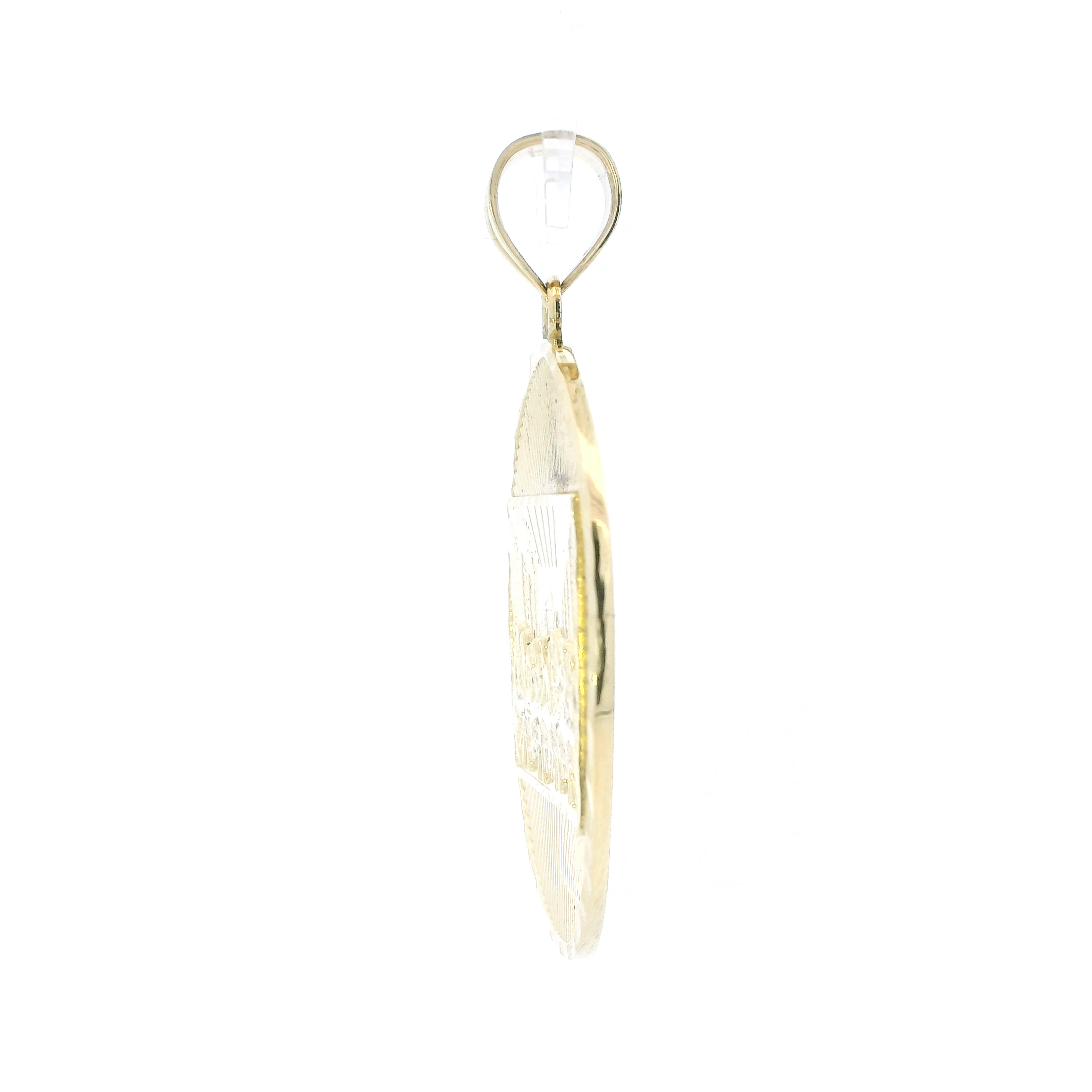 10K Yellow Gold Diamond Cut Last Supper Pendant