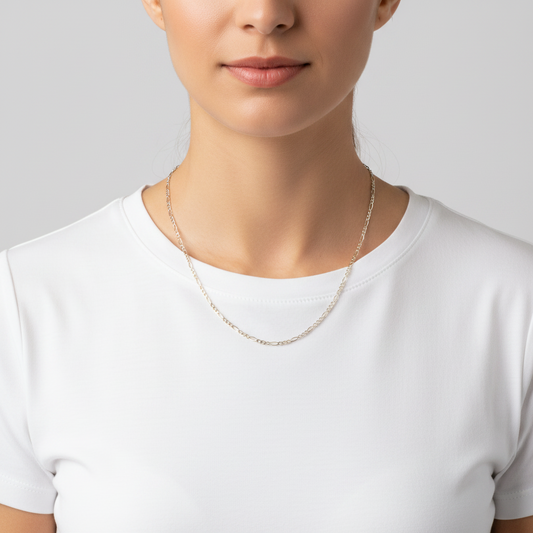 14K Yellow Gold 24.5" Figaro Chain