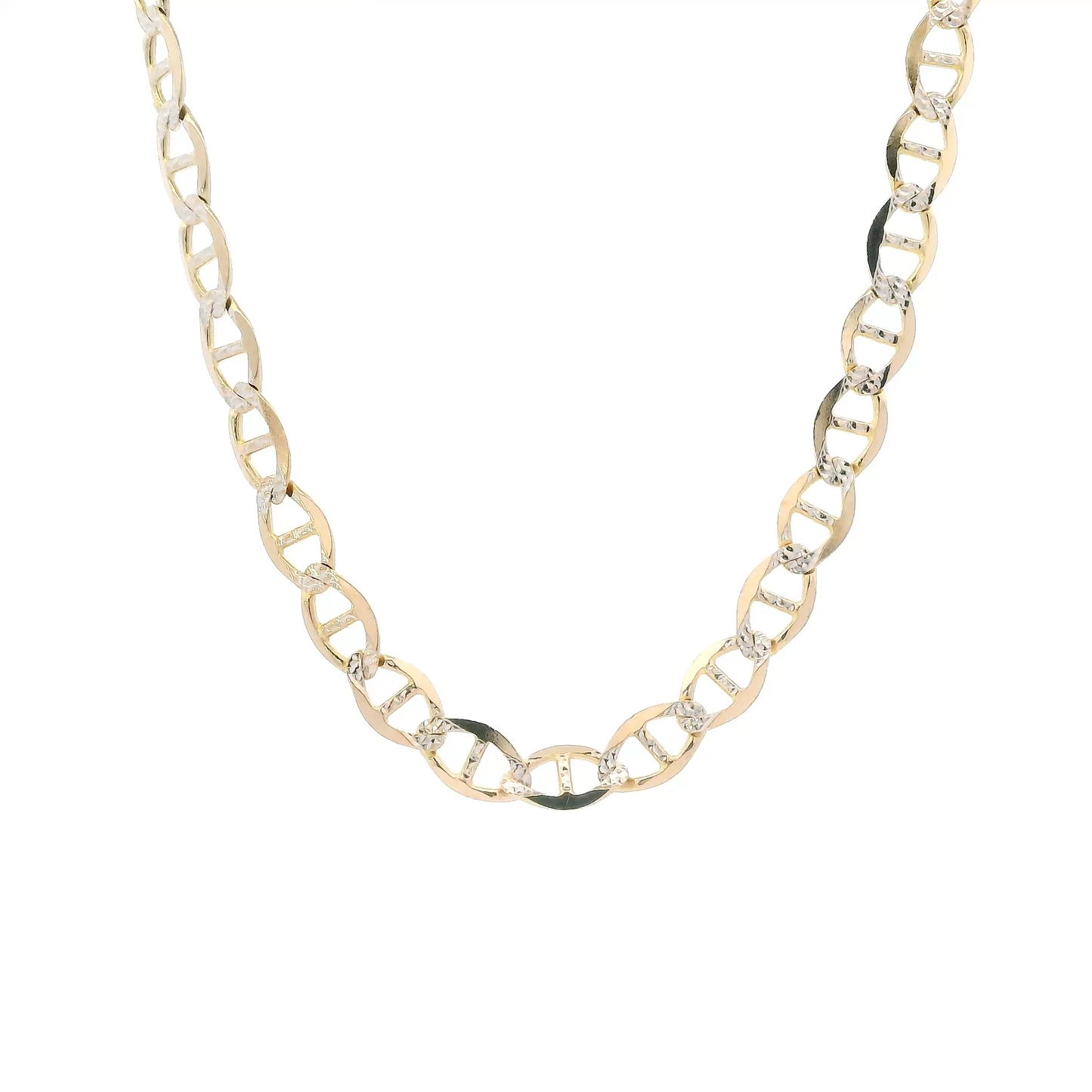 14K Yellow Gold 23.5" Diamond Cut Mariner Chain