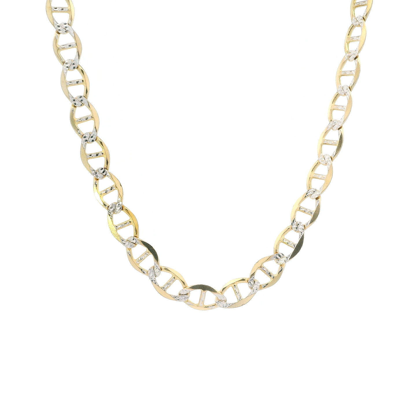 14K Yellow Gold 23.5" Diamond Cut Mariner Chain