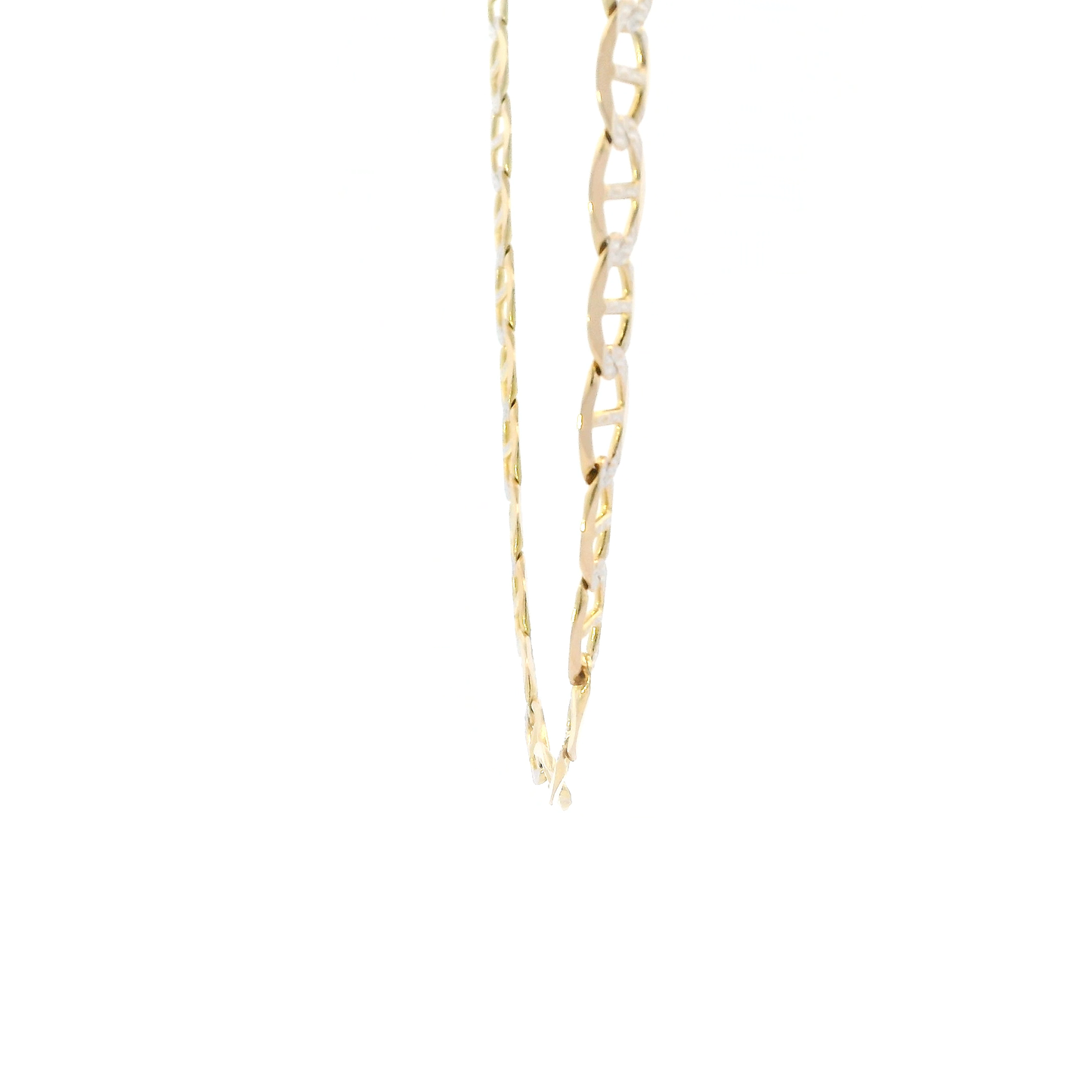 14K Yellow Gold 23.5" Diamond Cut Mariner Chain