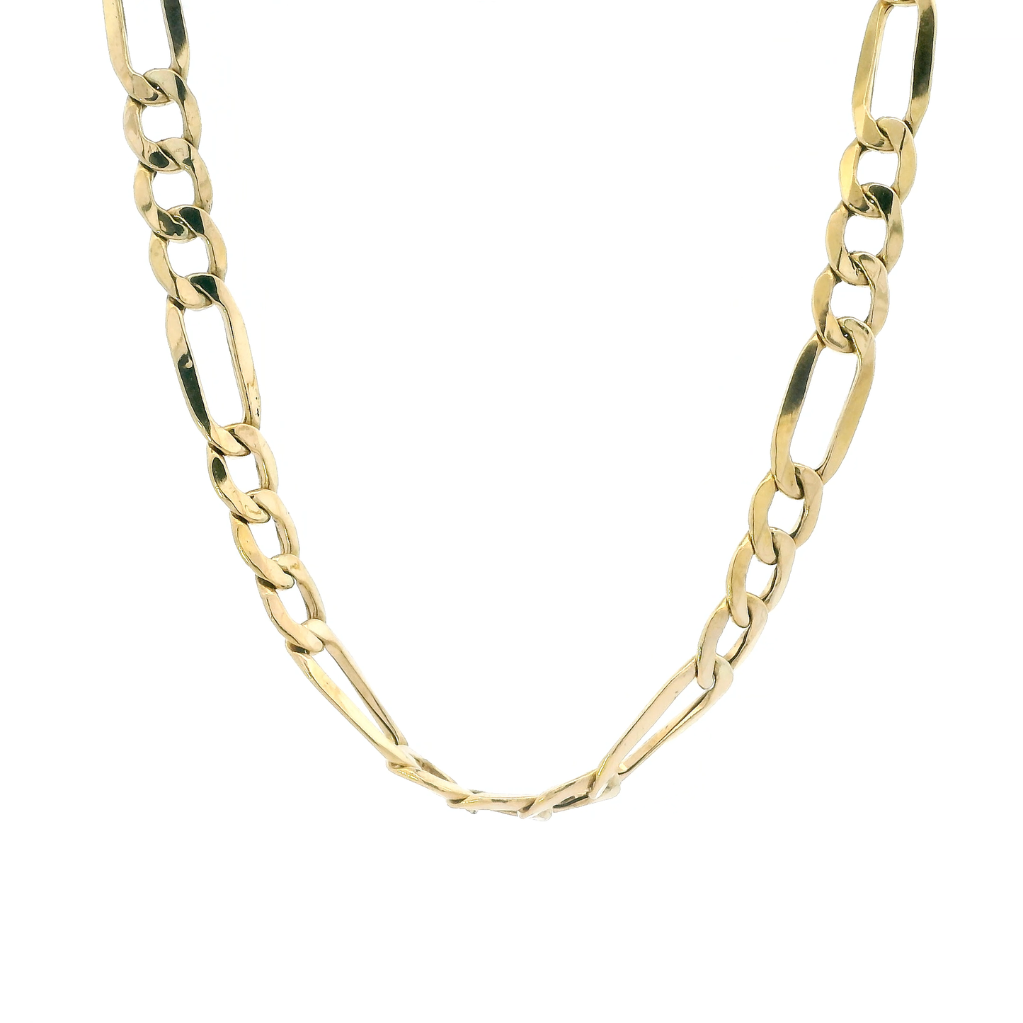 18K Yellow Gold 20" Hollow Figaro Chain