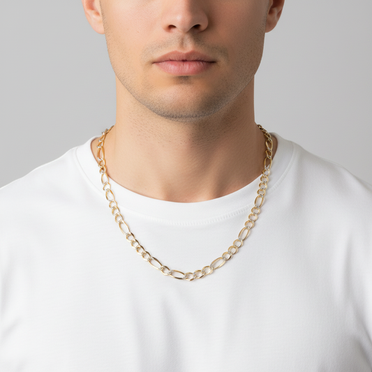 10K Yellow Gold 26" Figaro Chain