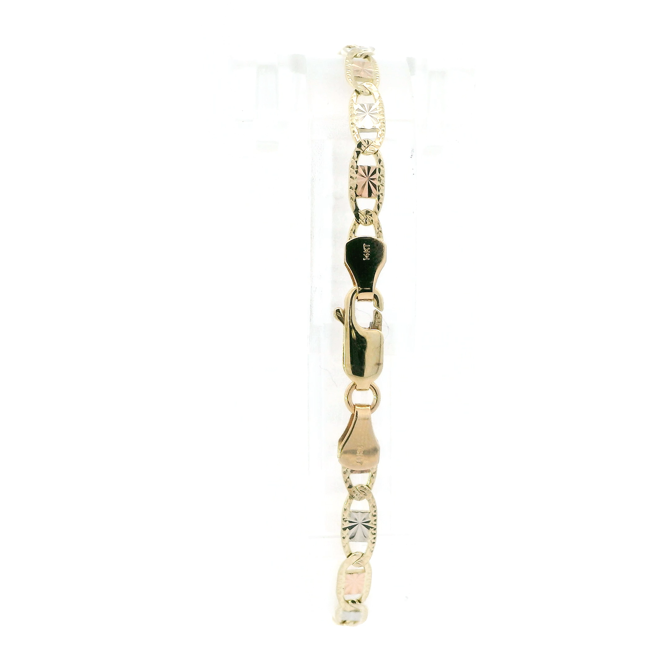14K Tri Color Gold 7.5