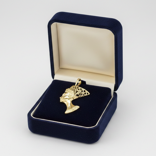 14K Yellow Gold Nefertiti Pendant