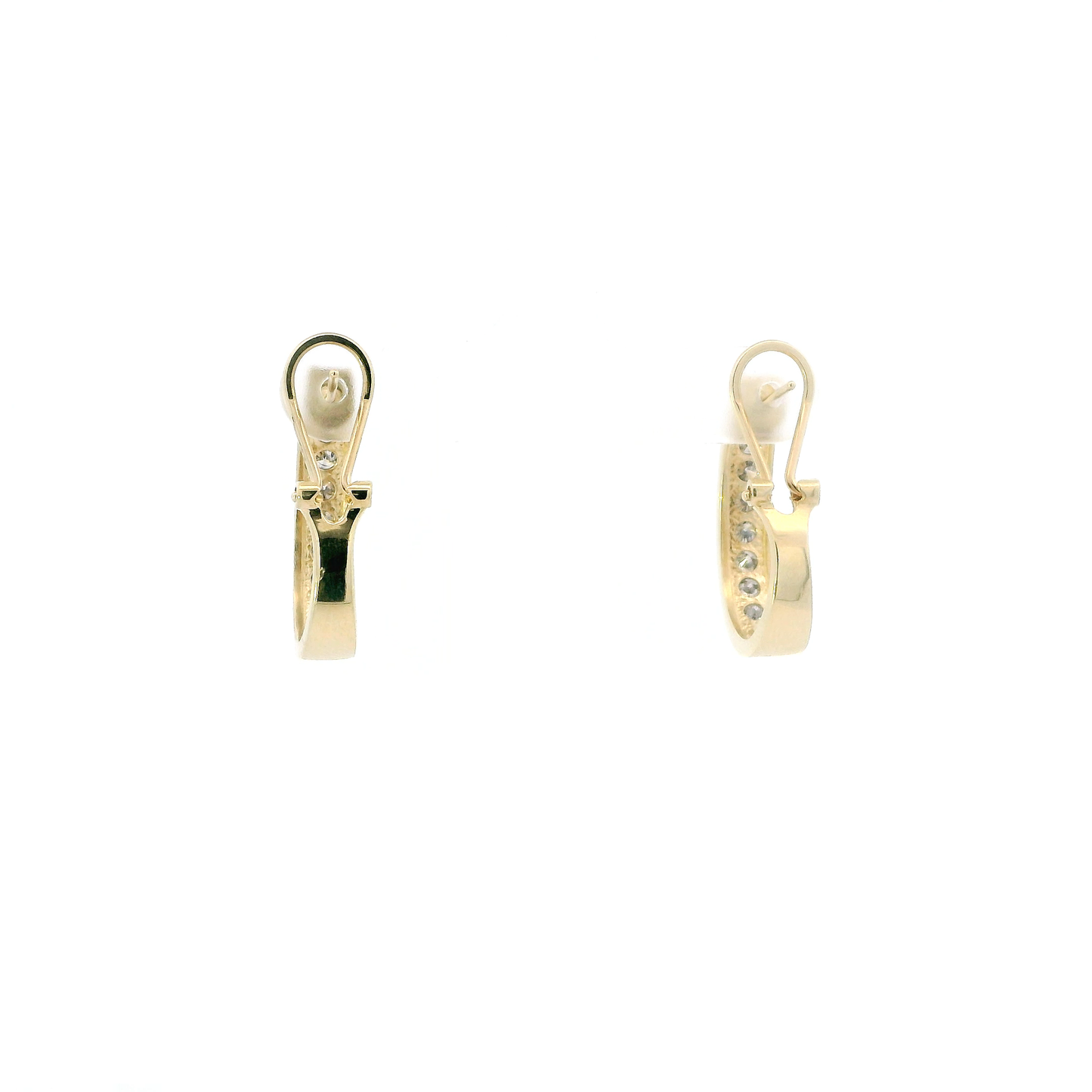 Pendientes de oro amarillo de 14 quilates con diamantes