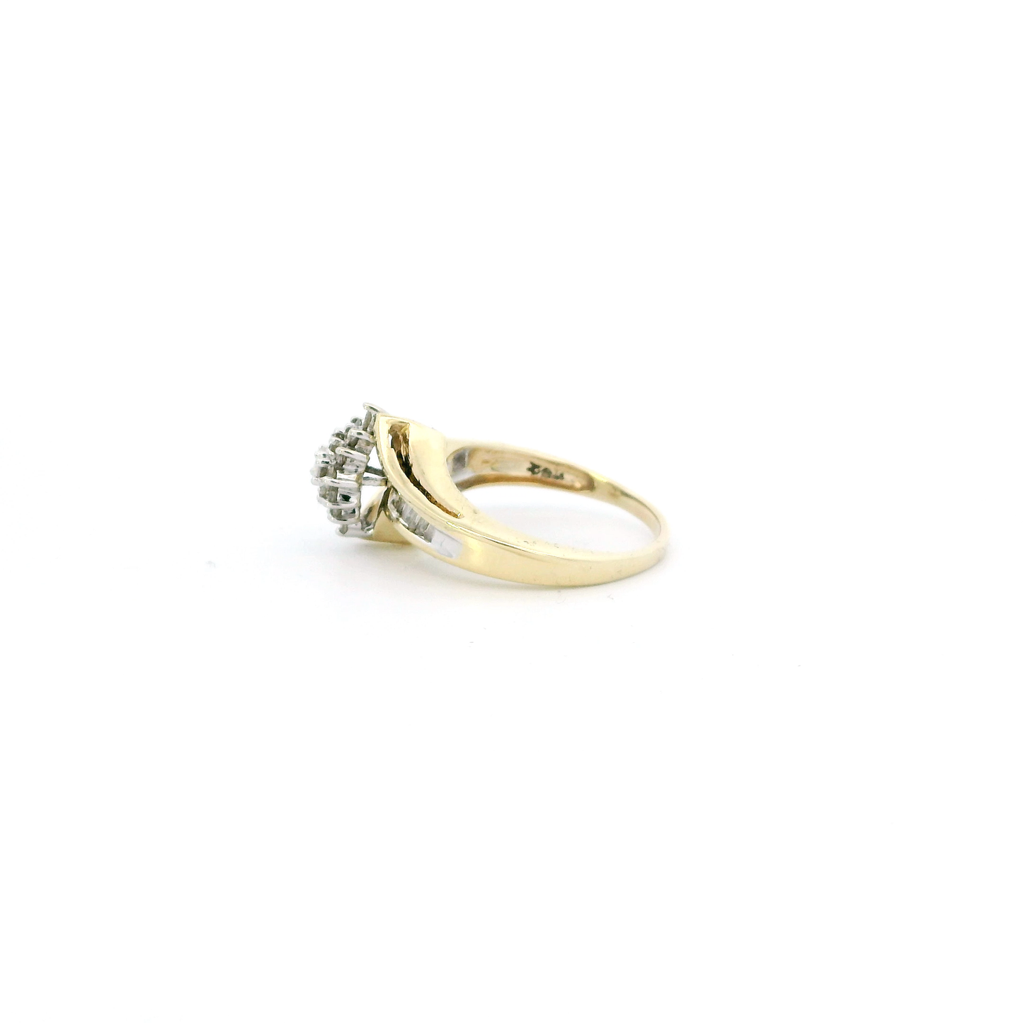 10K Yellow Gold Diamond Womens Ring - 0.20ct