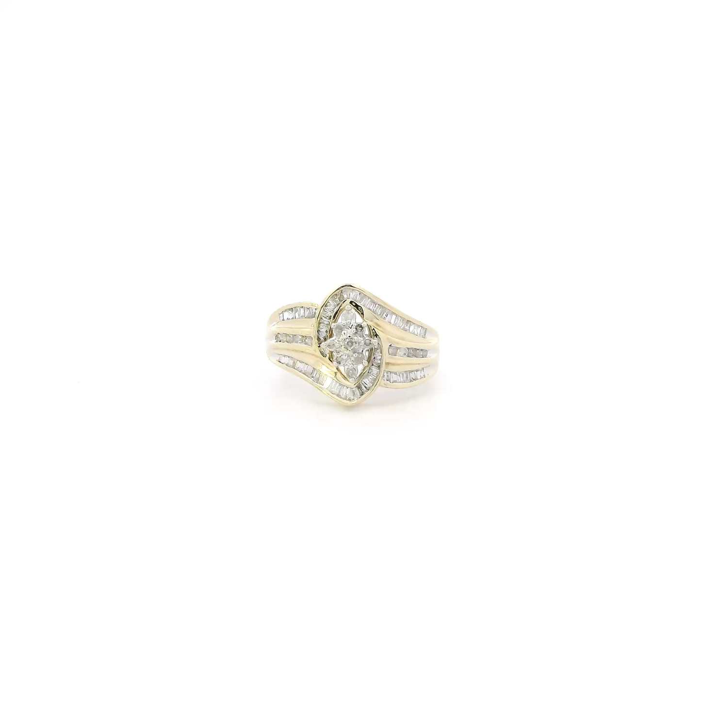 10K Yellow Gold Diamond Womens Ring