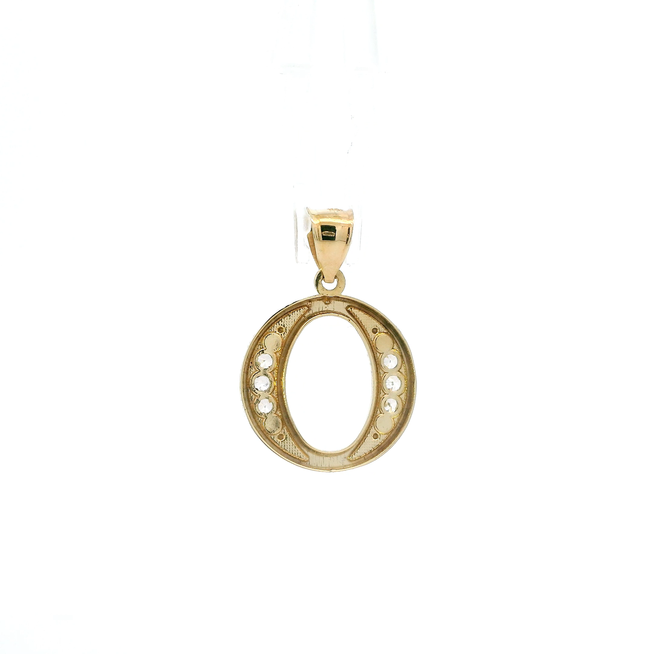 10K Yellow Gold Cz Letter 