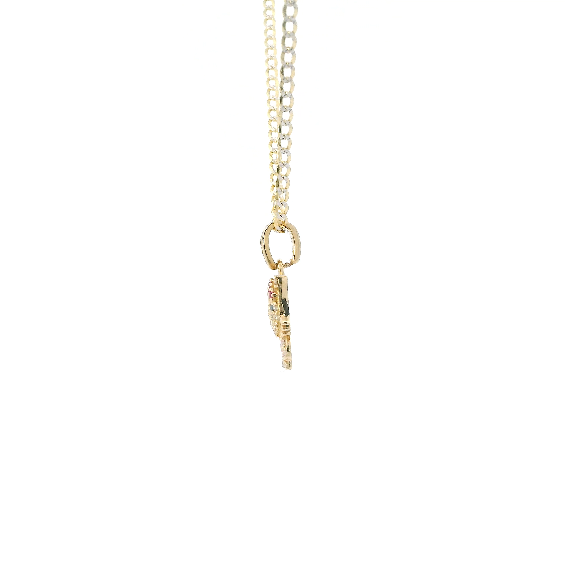 14K Yellow Gold Hello Kitty Pendant & 16