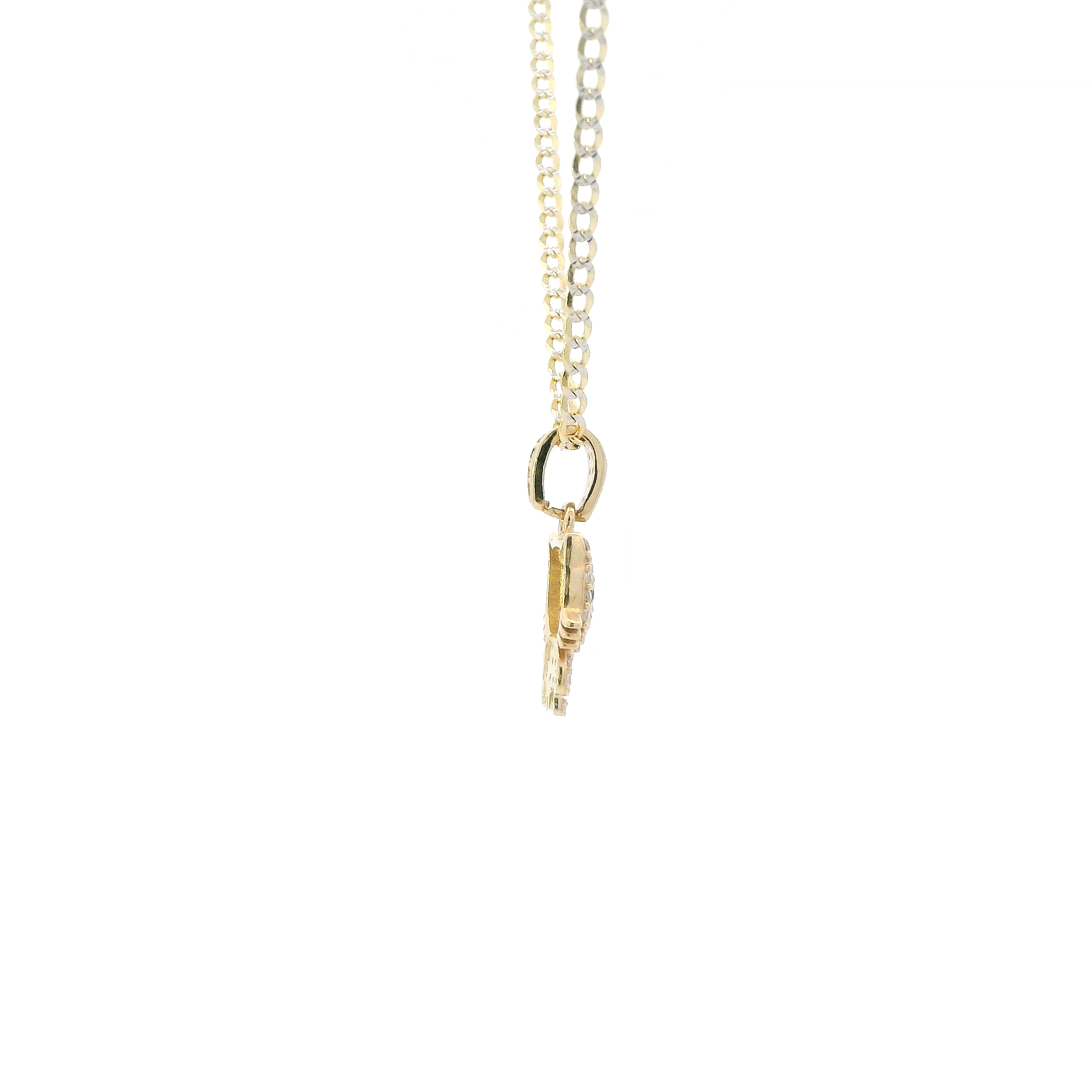 14K Yellow Gold Hello Kitty Pendant & 16